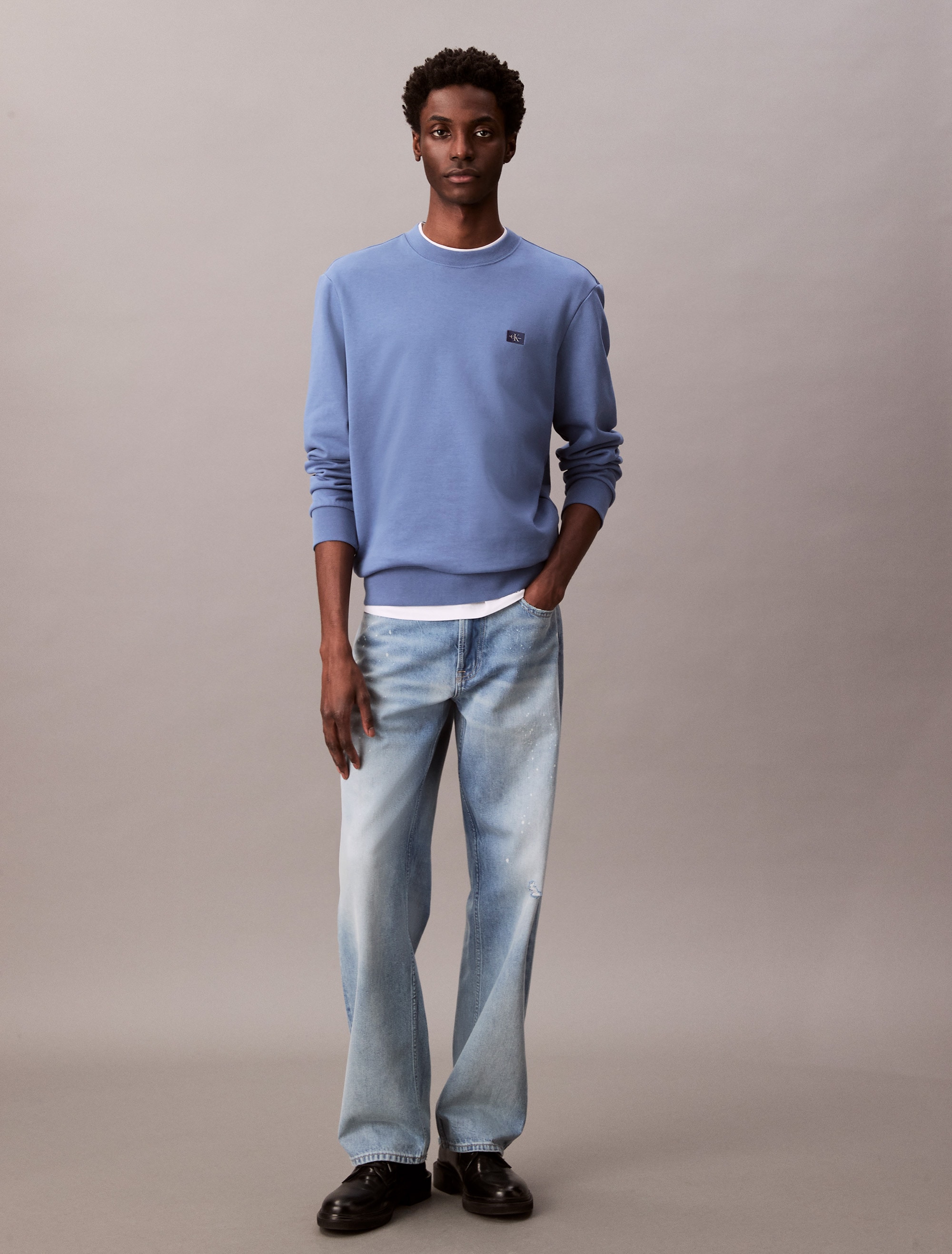 Calvin Klein Jeans Sweatshirt »400GSM TRRY BDG CRWN«, Mit Rundhalsausschnitt