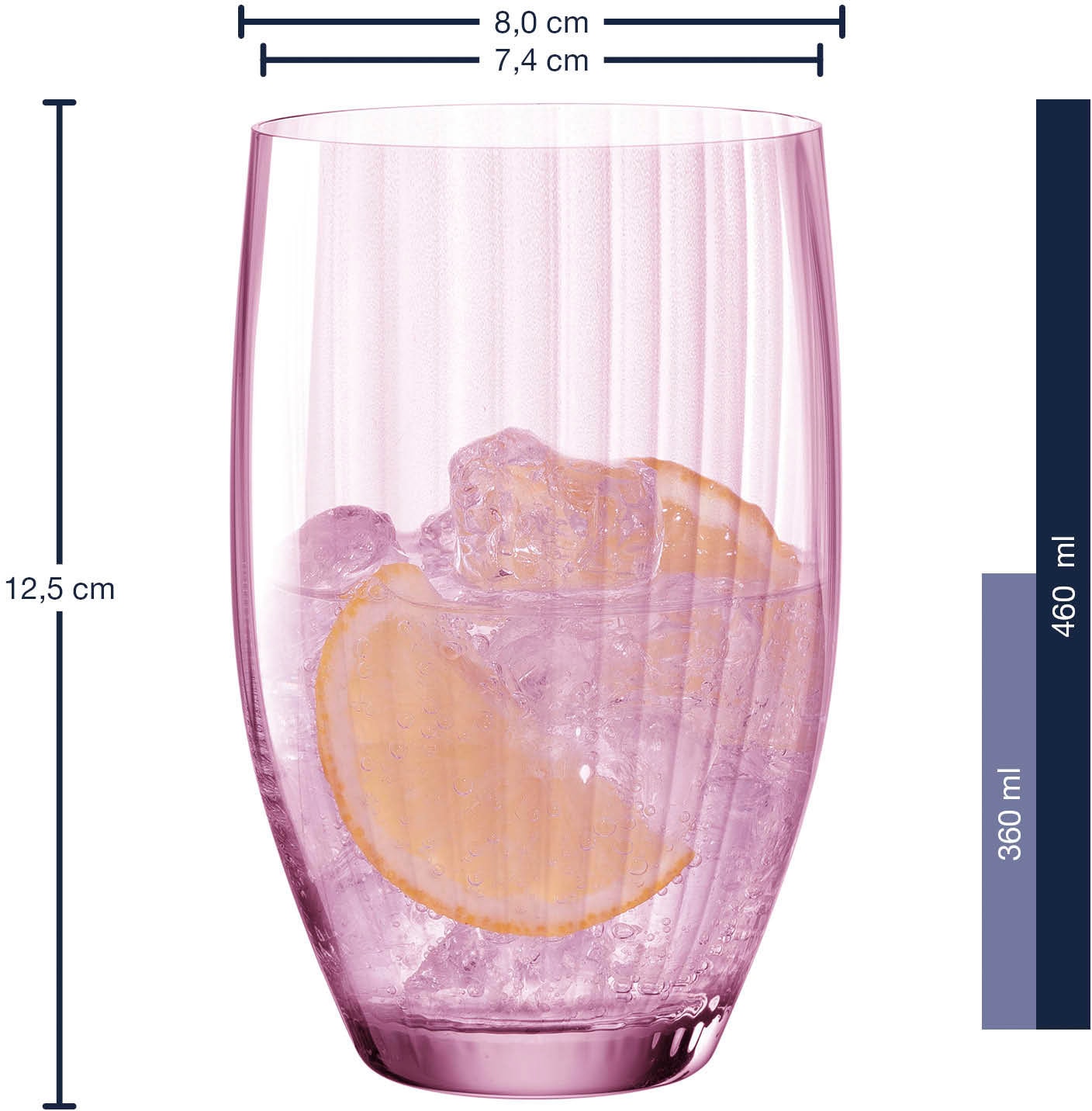 LEONARDO Longdrinkglas »POESIA«, (Set, 6 tlg.), 460 ml, 6-teilig