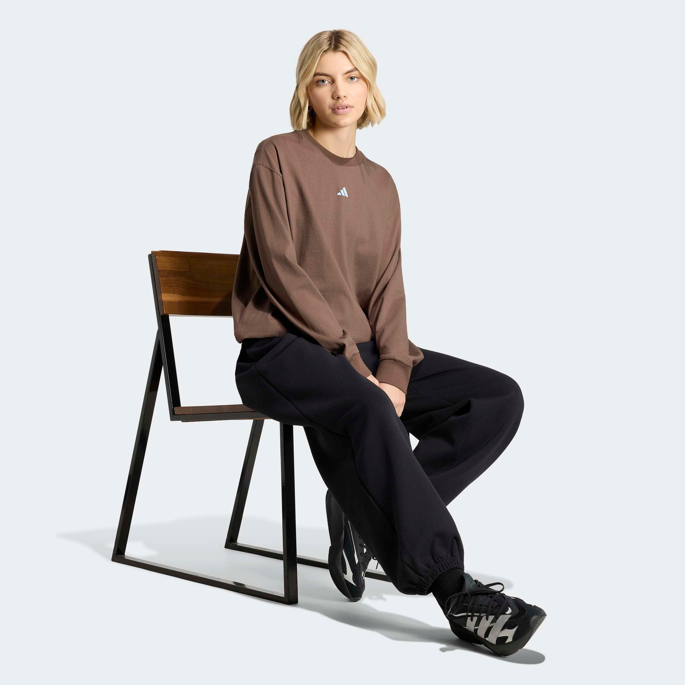 adidas Sportswear Langarmshirt »3 STRIPES STUDIO BOYFRIEND LONGSLEEVE«