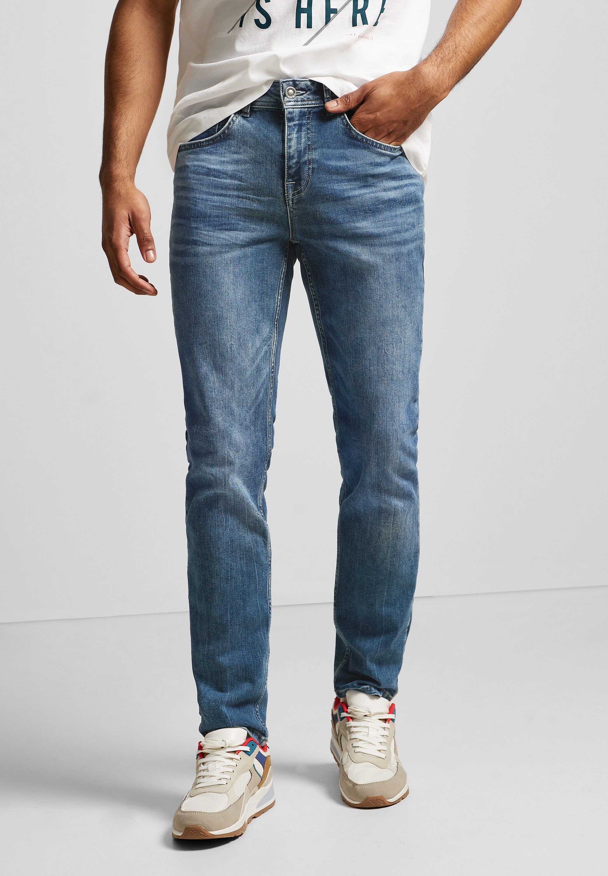 STREET ONE MEN Slim-fit-Jeans, 5-Pocket-Style