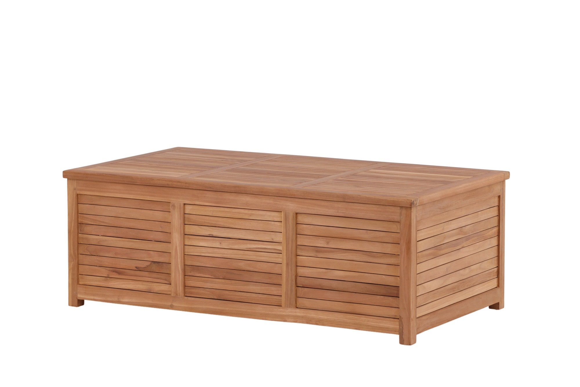 Venture Home Truhe "Trento, Teakholz-Kissenbox, belastbar bis 150 kg" Aufbewahrungsbox, Edelholz natur, witterungsbeständig, sitzfähig