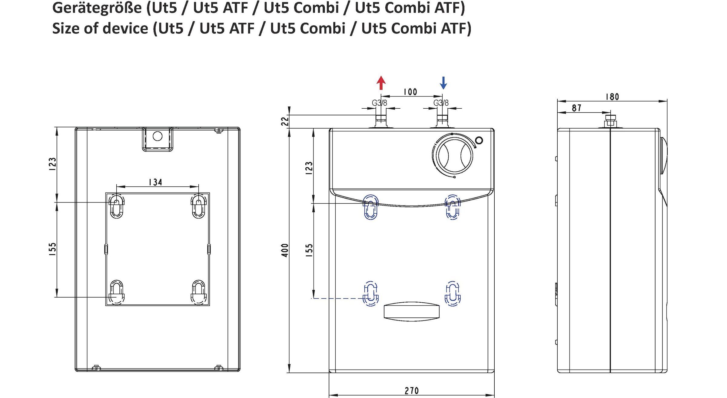 Thermoflow Untertischspeicher »Thermoflow UT 5«, für Niederdruckarmaturen