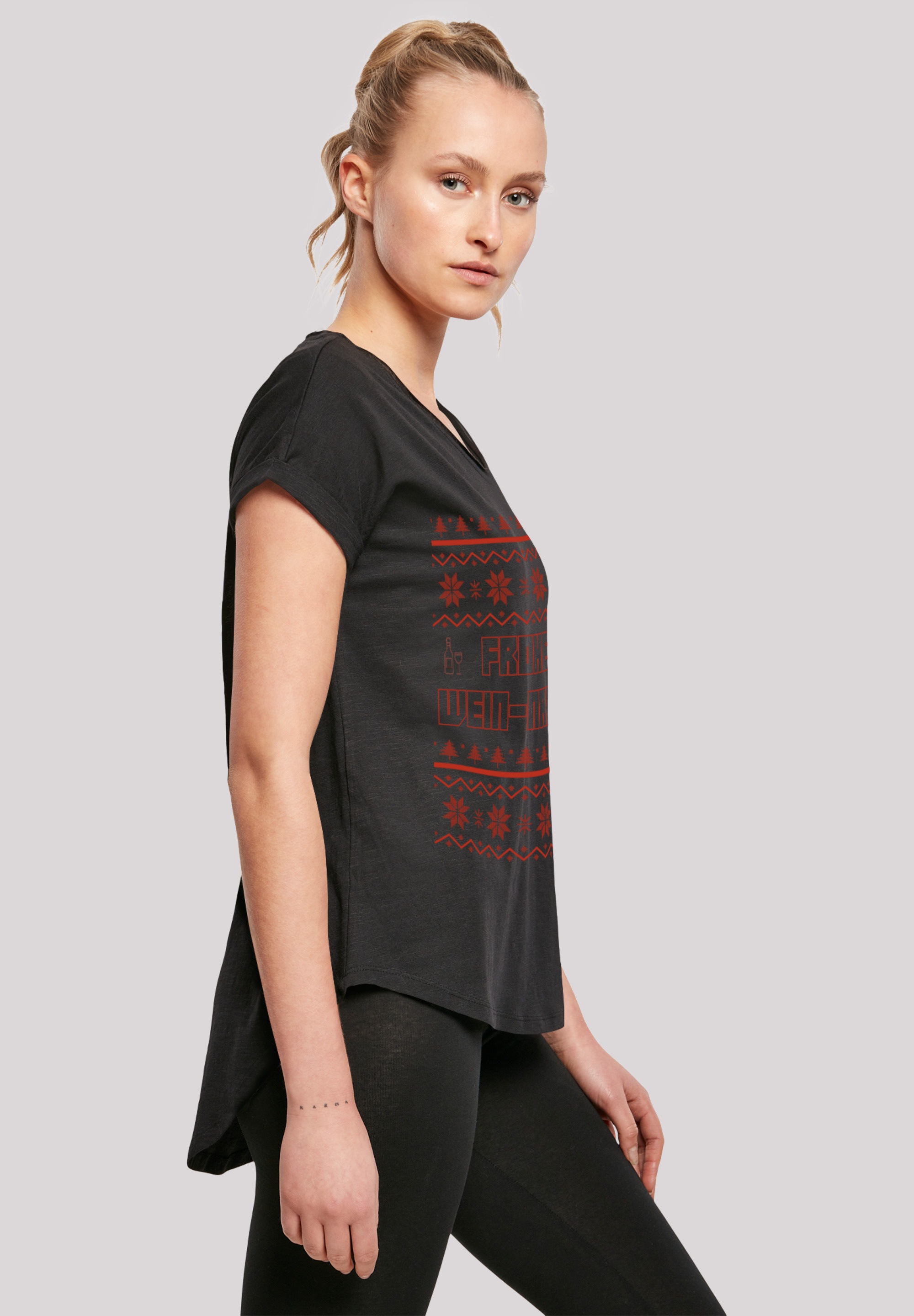 F4NT4STIC T-Shirt »Frohe Wein-Nacht«, Print