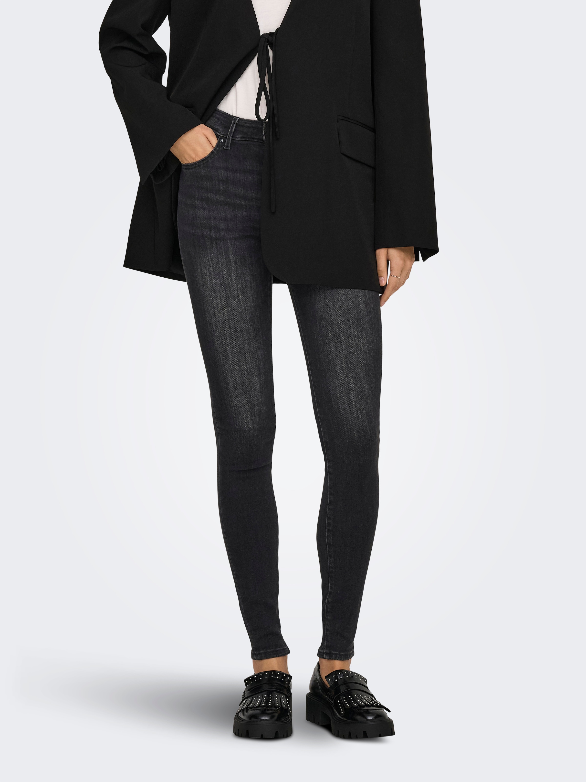 ONLY Skinny-fit-Jeans "ONLPOWER MID WAIST PUSH UP SK DNM BOX" günstig online kaufen