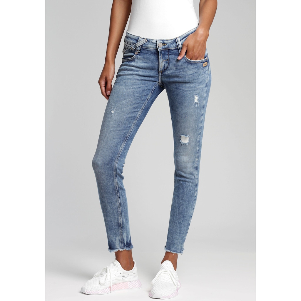 GANG Skinny-fit-Jeans »Nena Cropped«, mit Destroyed-Effekten