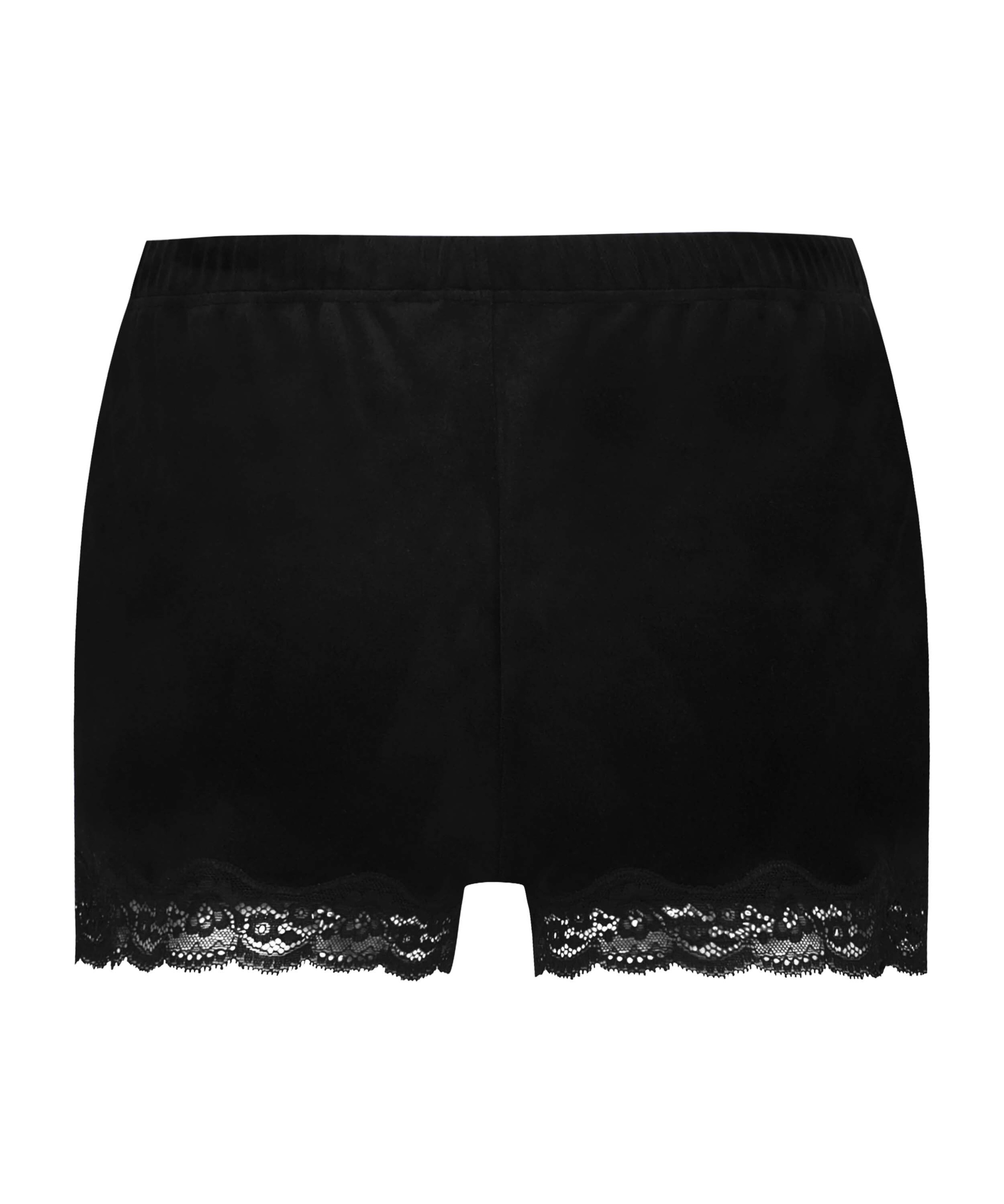 Hunkemöller Pyjama »Shorts aus Velours mit Spitze«