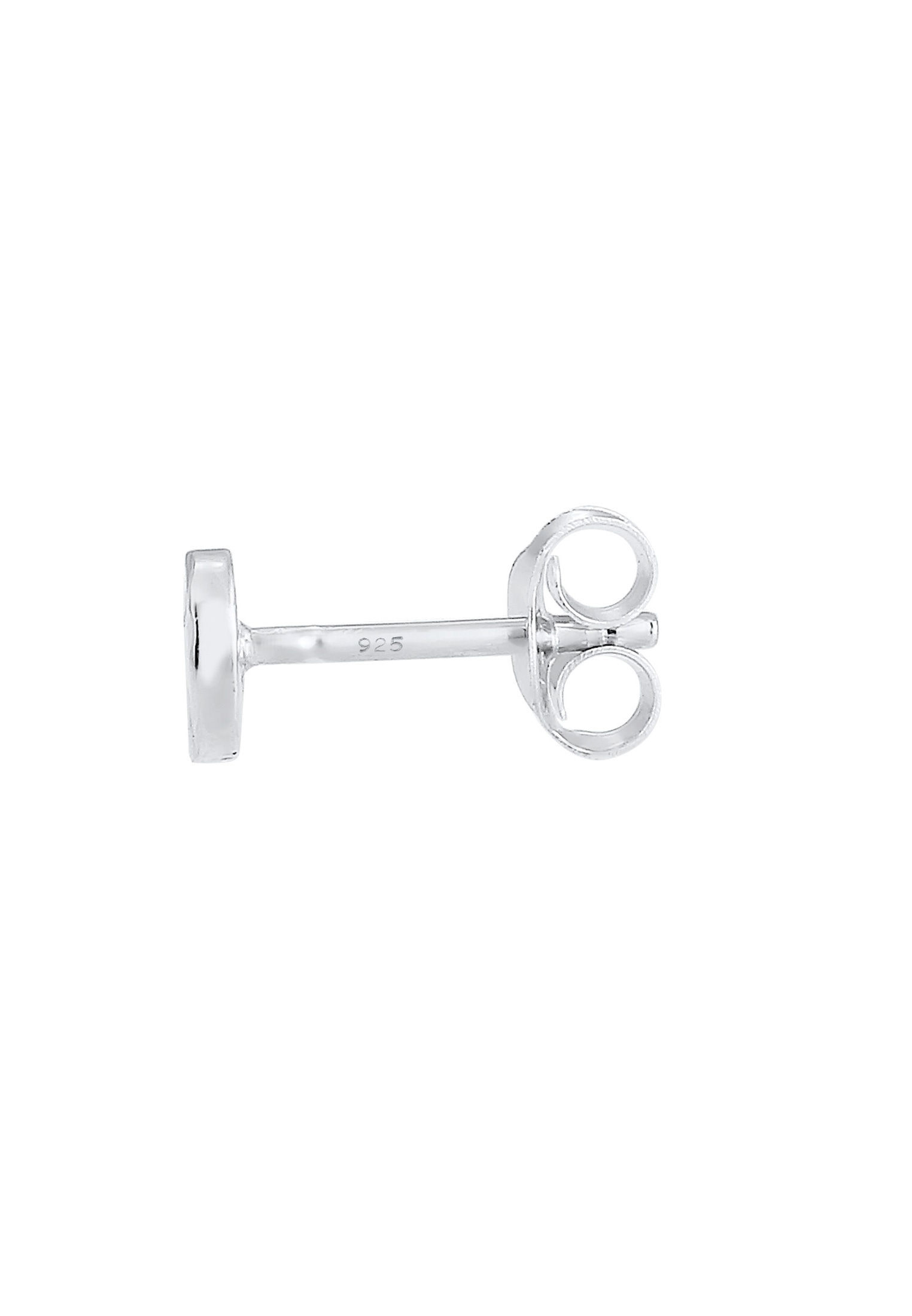 Elli Single-Ohrstecker »Single Ohrstecker Plättchen Strukturiert 925 Silber«