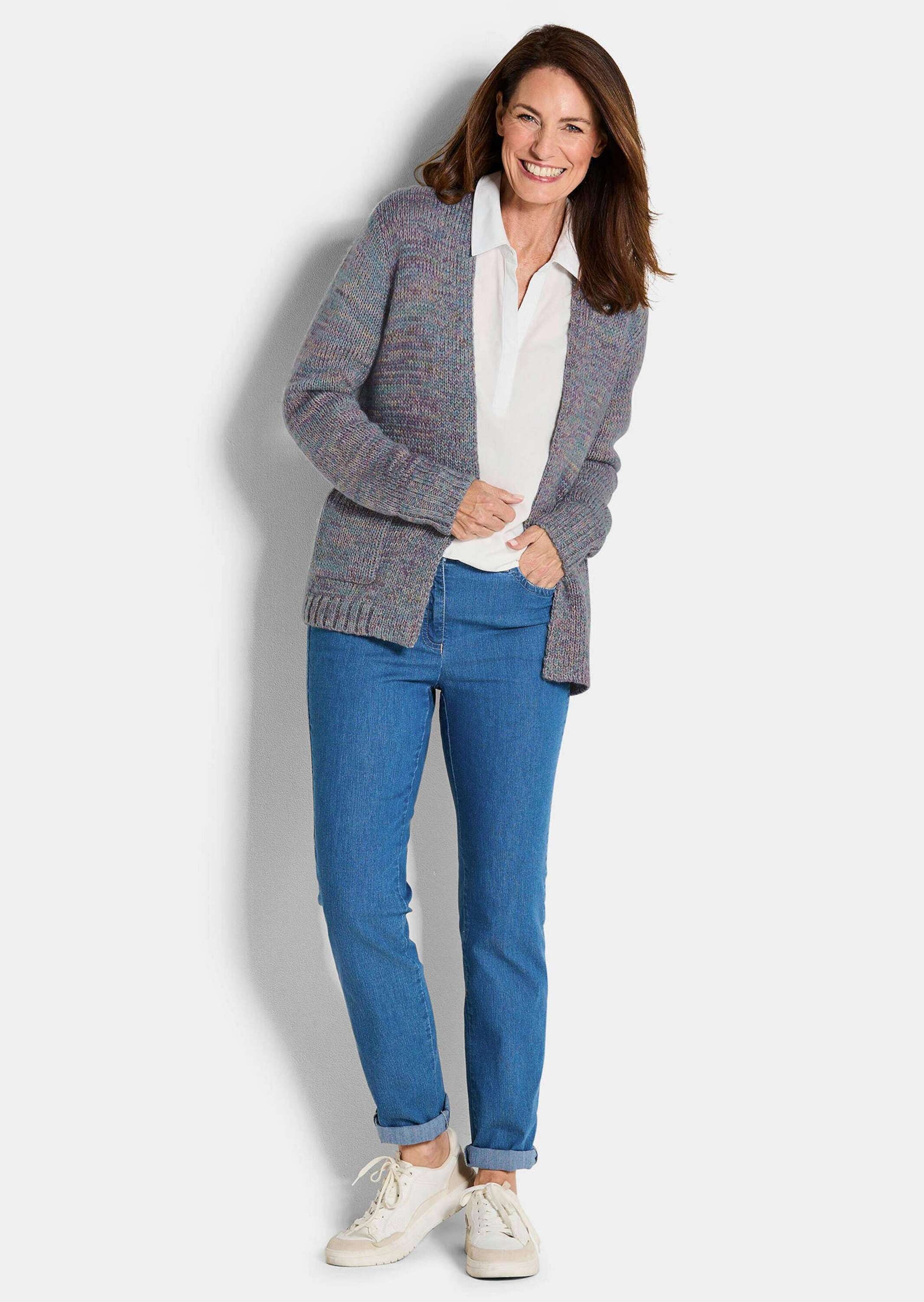 GOLDNER Strickjacke »Strickjacke mit aufgesetzten Taschen«