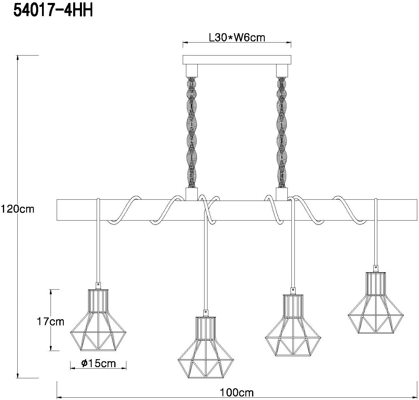 GLOBO LIGHTING Hängeleuchte »PRISKA« E27 1 Stk. Hängeleuchte Schwarz/Holz/Hanf, E27