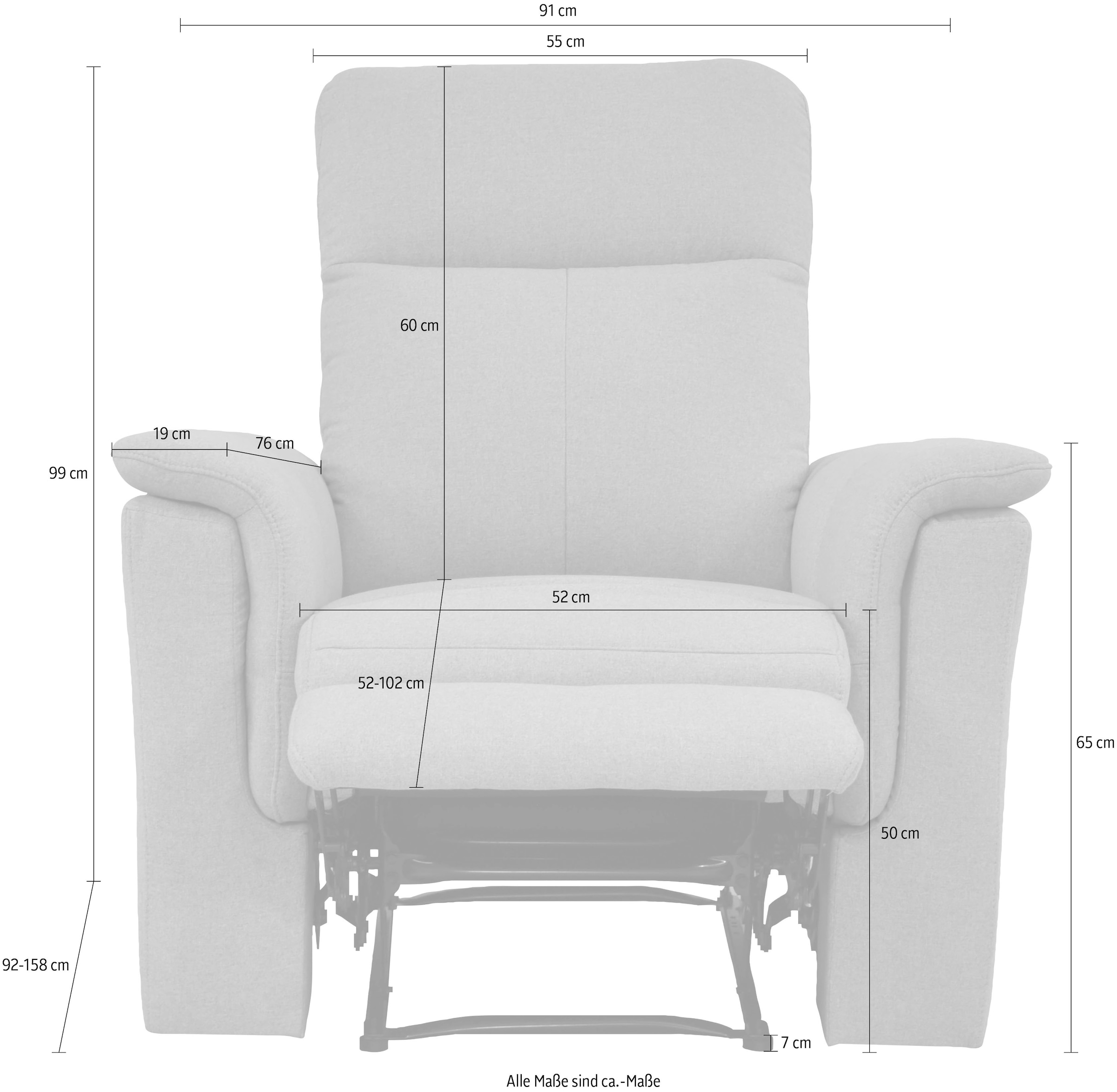 Home affaire Relaxsessel »Southbrook, TV-Sessel mit Schlaffunktion, Wohnzimmer, Funktionssessel«, mit manueller und elektrischer Relaxfunktion