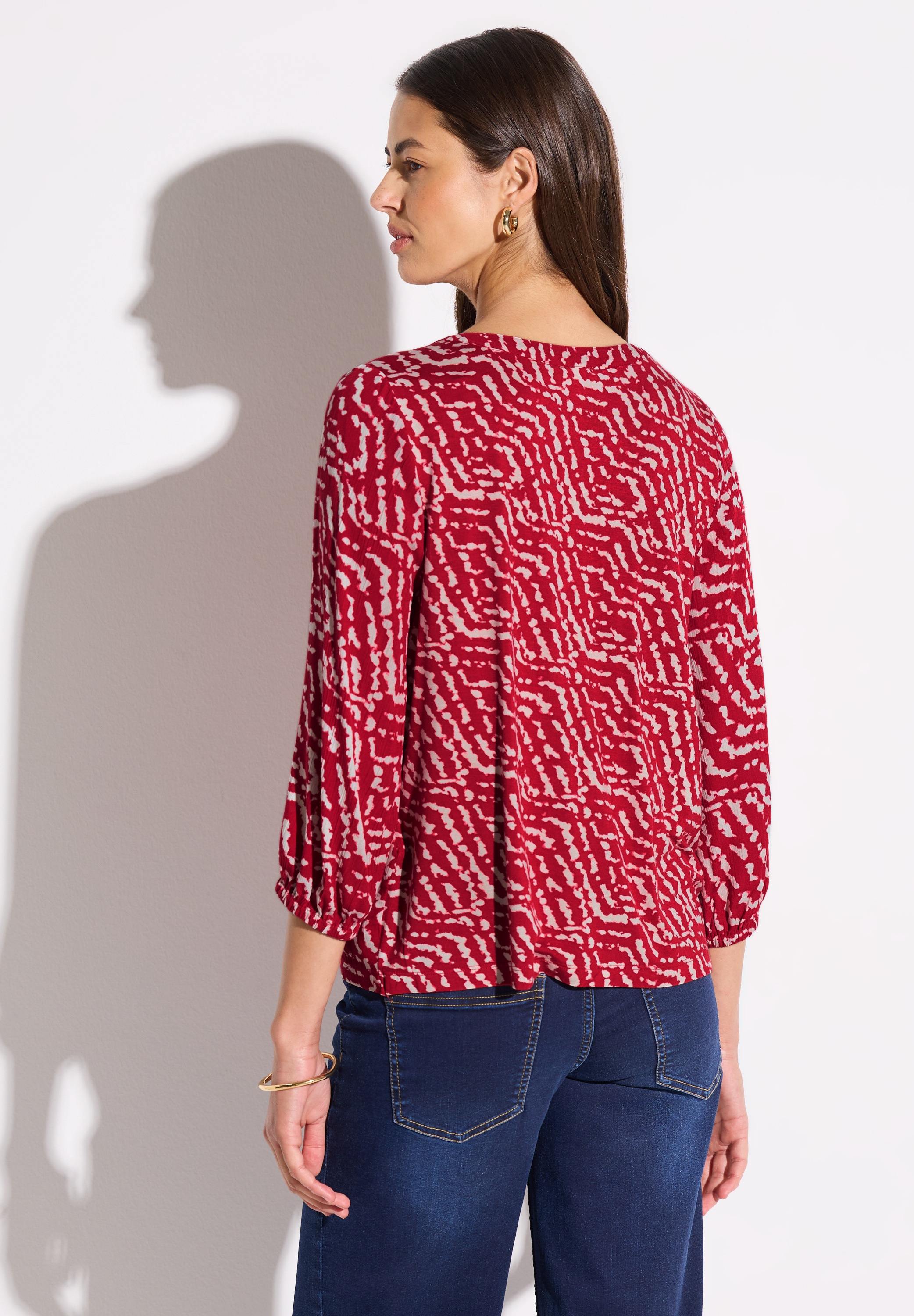 Cecil Print-Shirt, mit Elastikbund an den Ärmeln günstig online kaufen