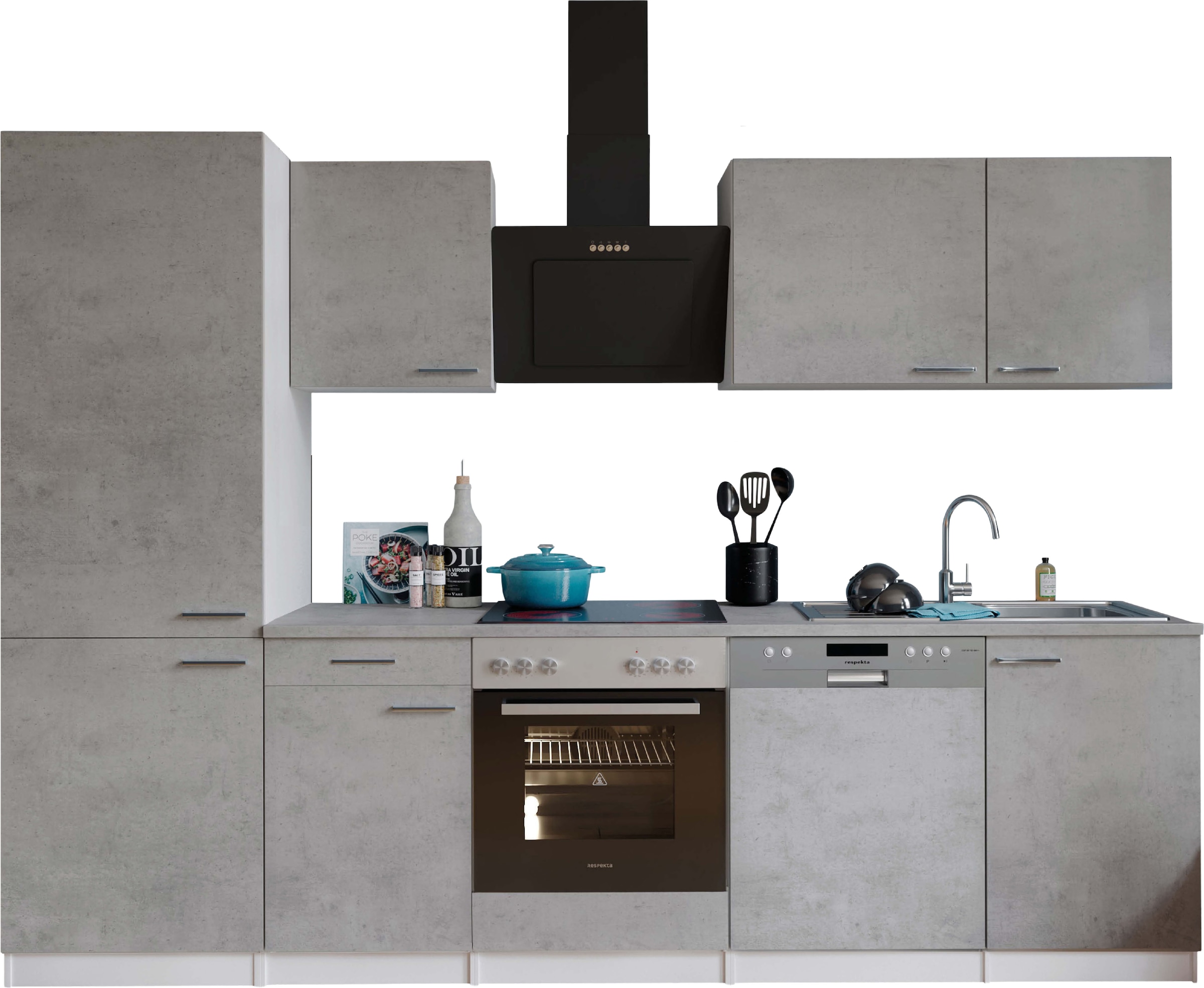RESPEKTA Küchenzeile "Malia", Breite 280 cm, 85 cm Arbeitshöhe günstig online kaufen