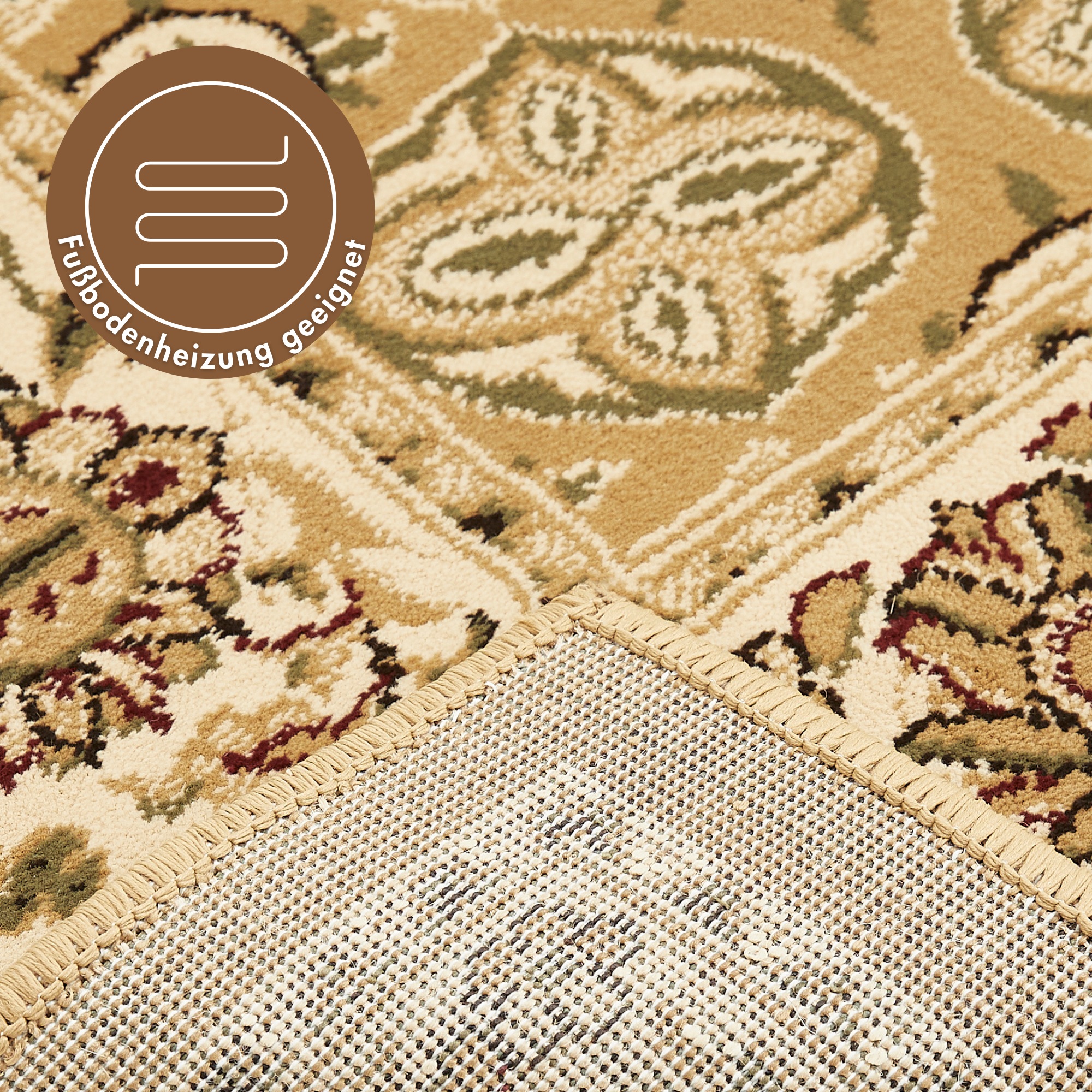 Teppich LUXOR LIVING "Kendra" Gr. 4, beige (creme), B:160cm H:9mm L:235cm, Kunstfaser, Teppiche, Teppich, Orient-Optik, Wohnzimmer 3