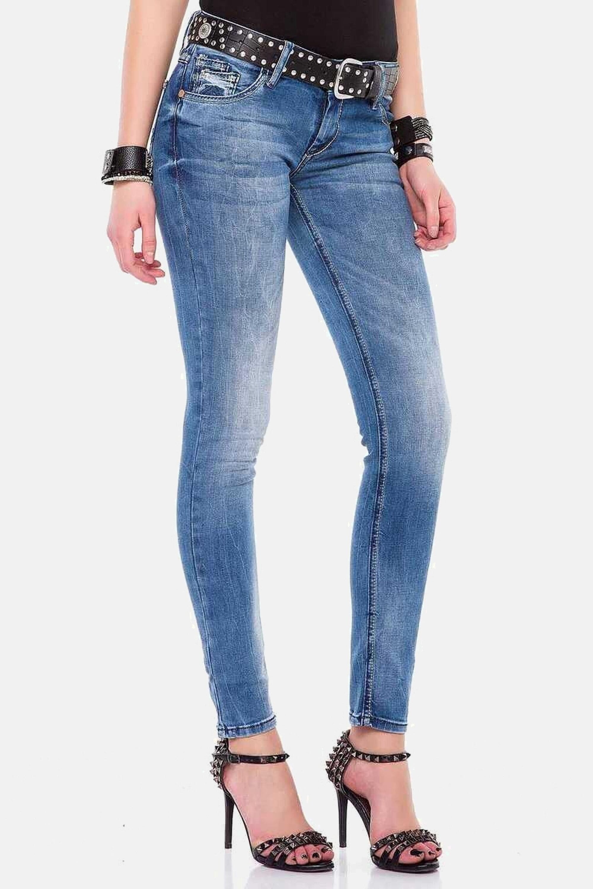 Cipo & Baxx Slim-fit-Jeans »Jeans« im Used-Look, WD-344