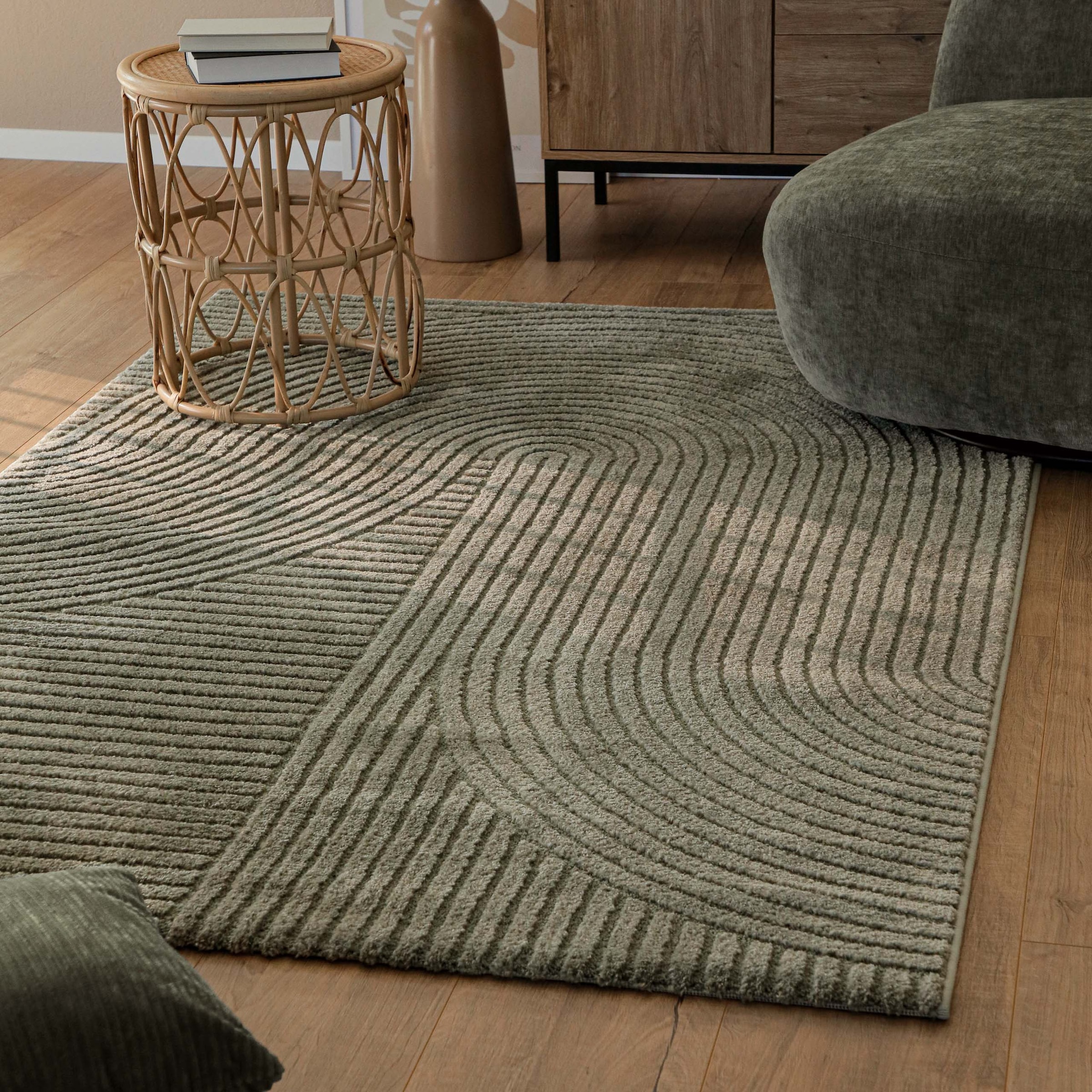 Wecon home Teppich »Bolen« rechteckig 14 mm Höhe Gewebter Teppich, Kurzflor, 3D Design, pflegeleicht, Wohnzimmer