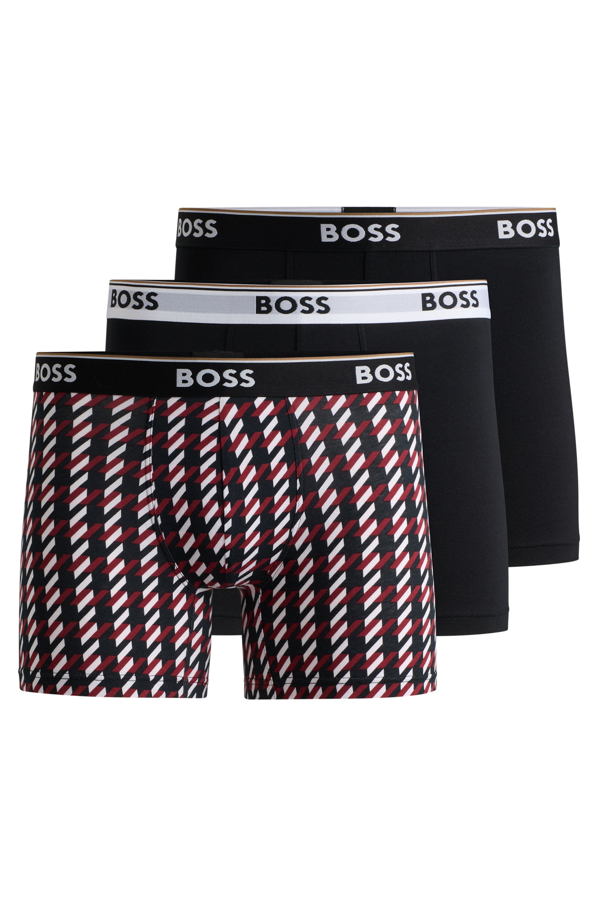 Boxershorts »BoxerBr 3P Pow«, (3), mit angesetztem Bund