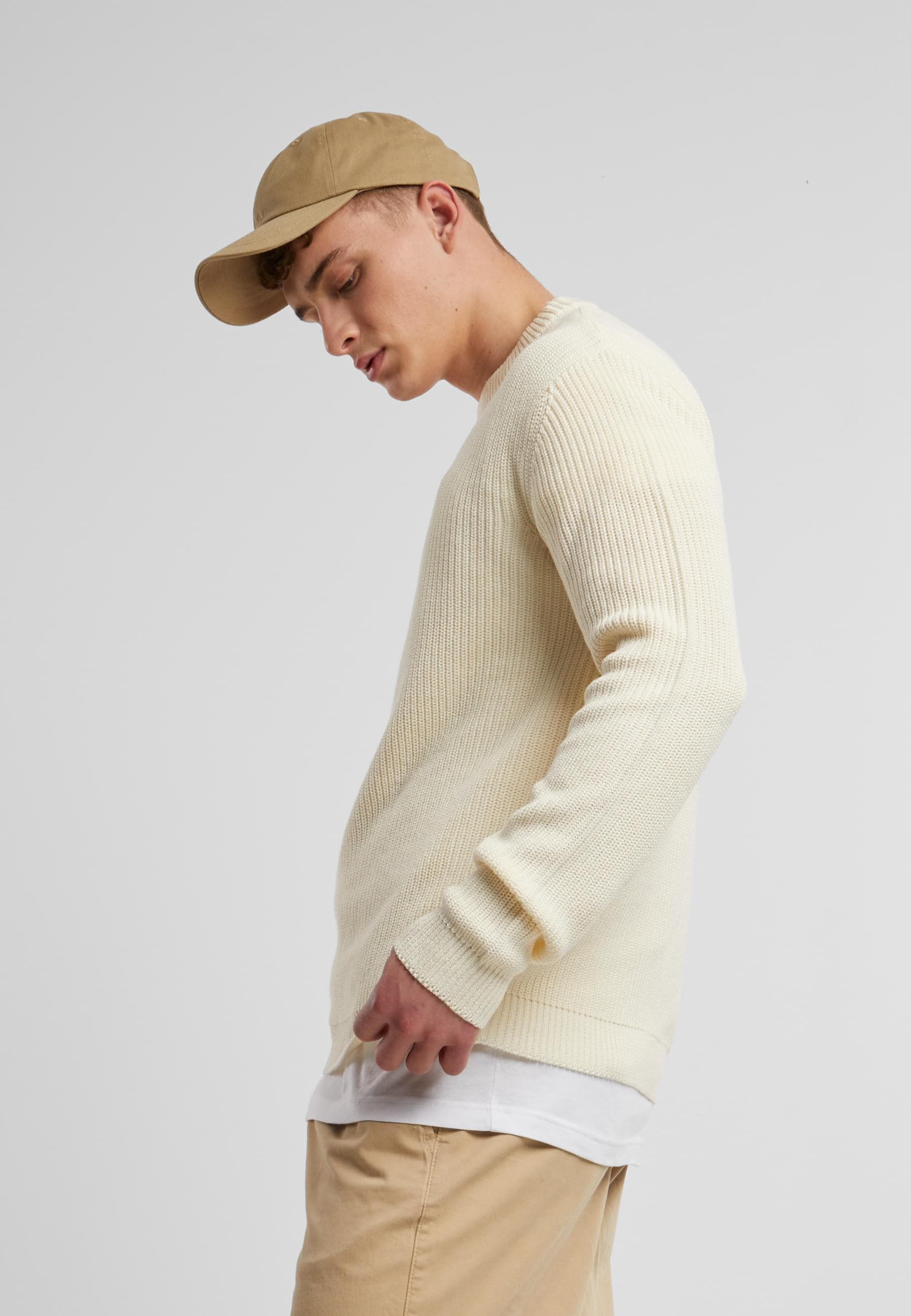 URBAN CLASSICS Rundhalspullover »Urban Classics Rib Basic Sweater«, (1 tlg.)