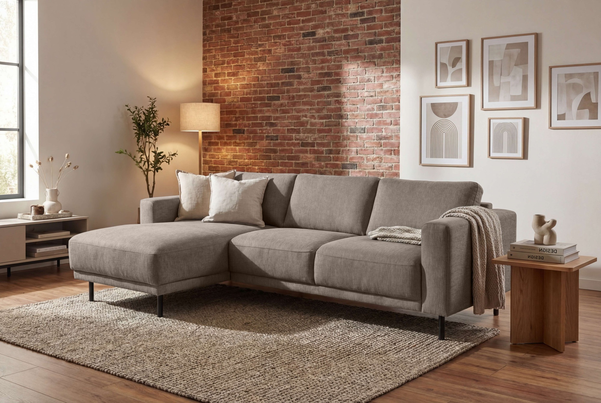 OTTO home Ecksofa "Sveeva, L-Form, B.238 cm, schwarze Metallfüße" langlebiger Webstoff, mit Wellenunterfederung, viele Farben