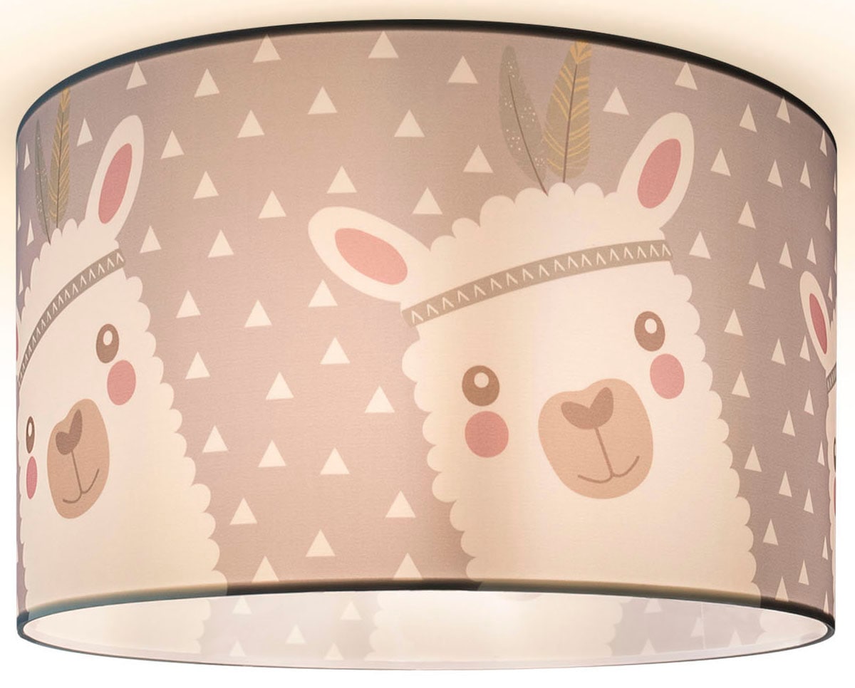 Paco Home BAUR 214«, 1 LED Deckenlampe Lama-Motiv, Deckenleuchte Kinderzimmer | flammig-flammig, »Ela E27 Kinderlampe Lampe