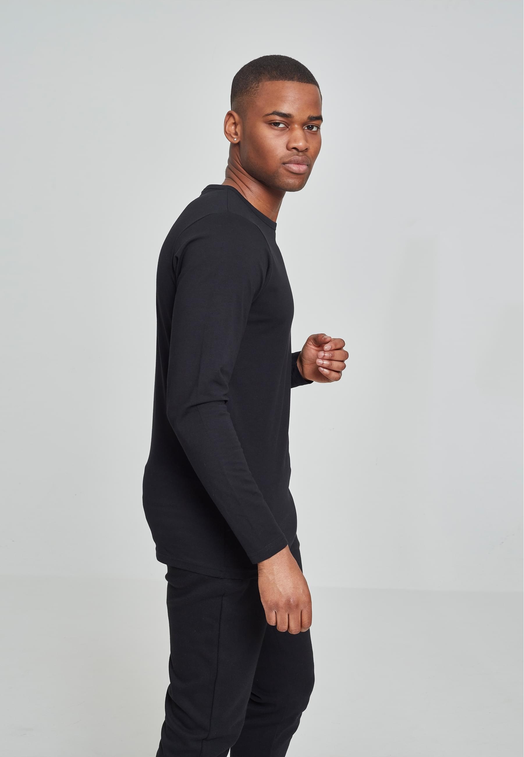 URBAN CLASSICS Longsleeve »Urban Classics Herren Fitted Stretch L/S Tee«, (1 tlg.)