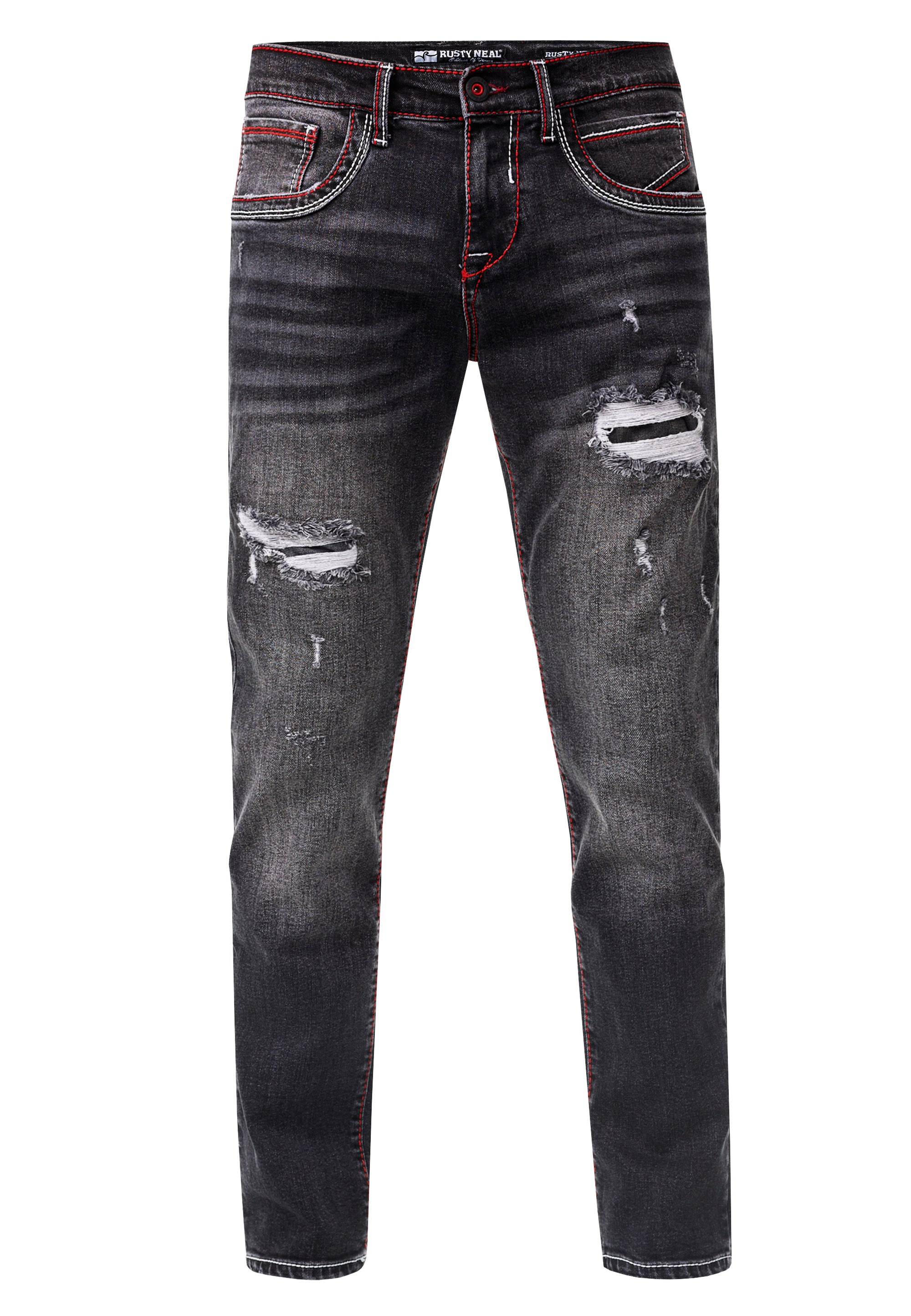 Rusty Neal Straight-Jeans »ODAR«, Mit farblich abgesetzten Ziernähten