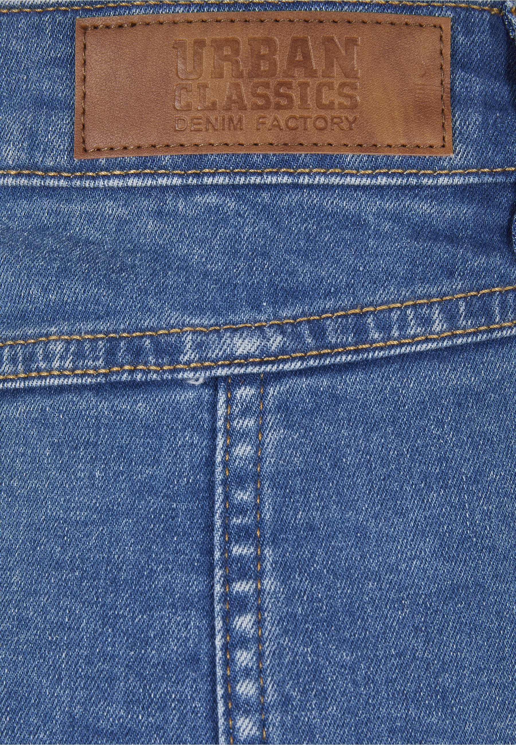 URBAN CLASSICS Sommerrock »Urban Classics Damen Ladies Organic Stretch Button Denim Skirt« 1 Stk.