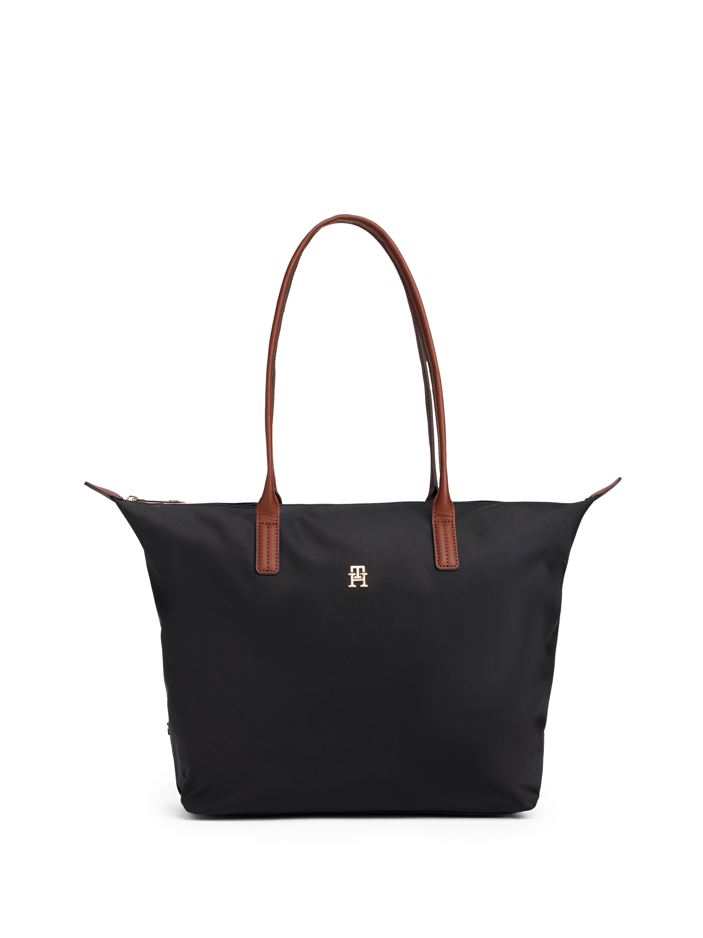 Tommy Hilfiger "POPETTE TOTE" Damen Handtasche, Schultertasche mit kontrastfarbigen Henkeln