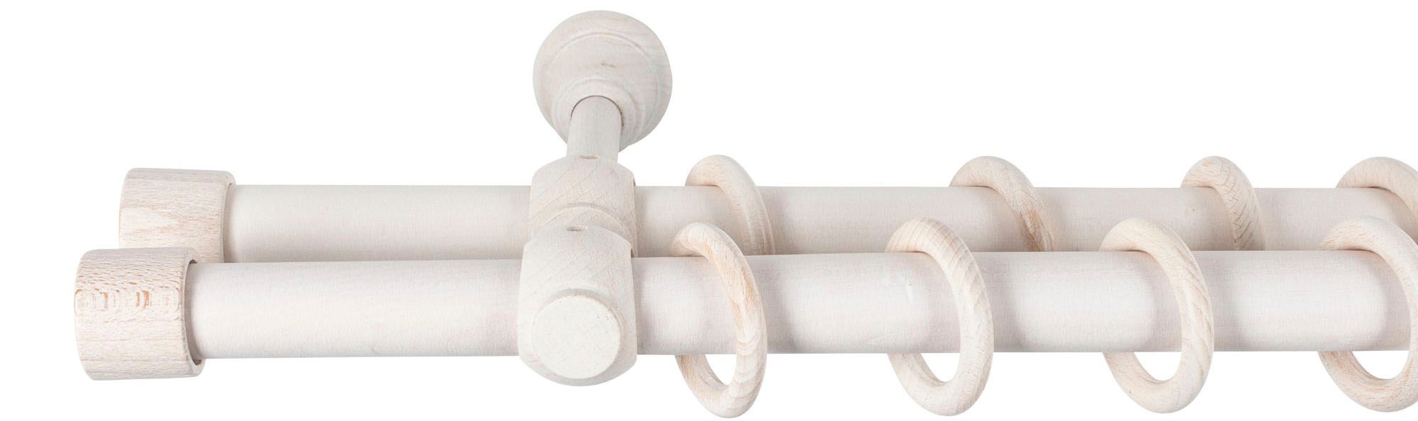 SN DECO GROUP Gardinenstange "Cafiro" 2 läufig-läufig Fixmaß 28 mm, Holz, v günstig online kaufen