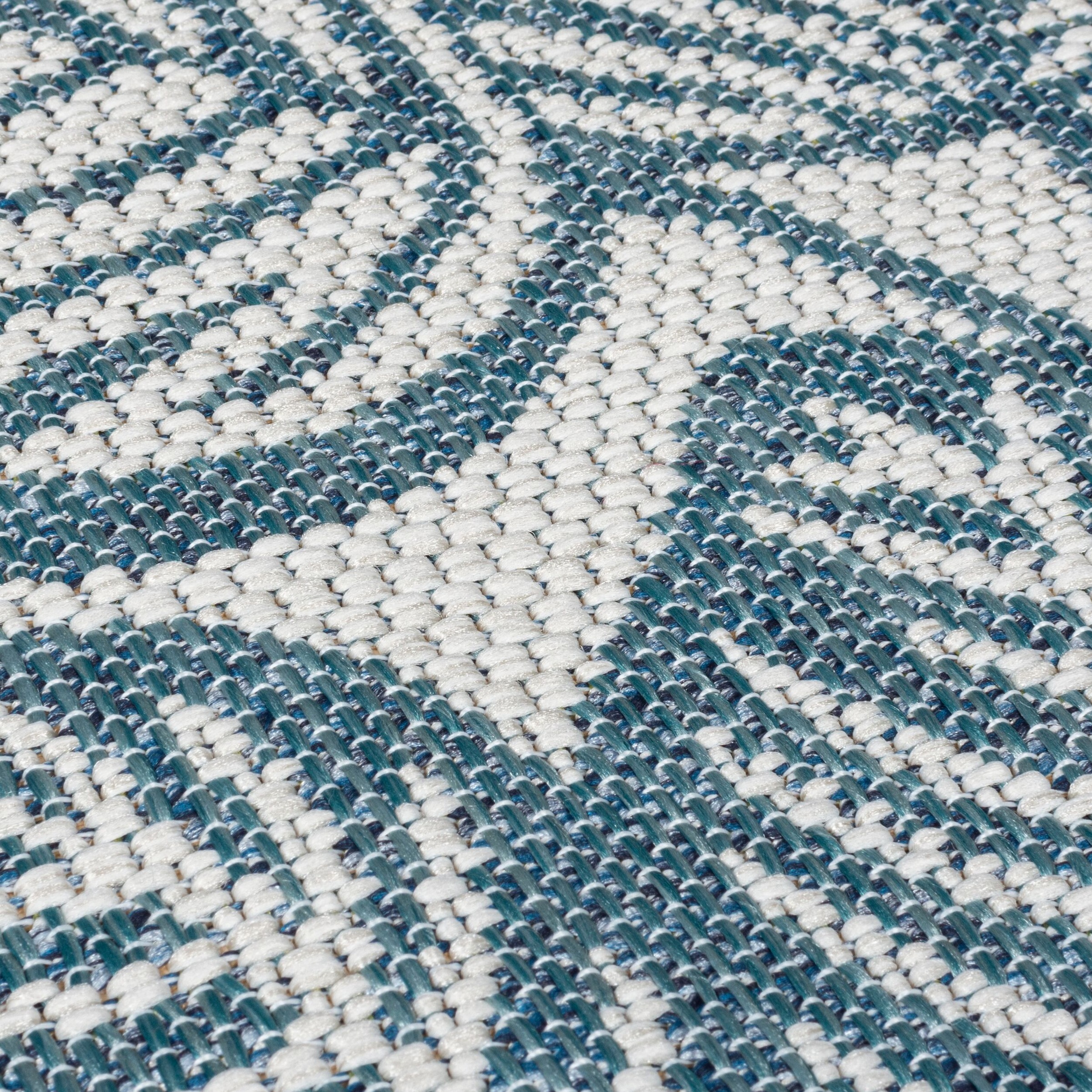 Flair Rugs Bella Leaf Rug Blue 80x230 3