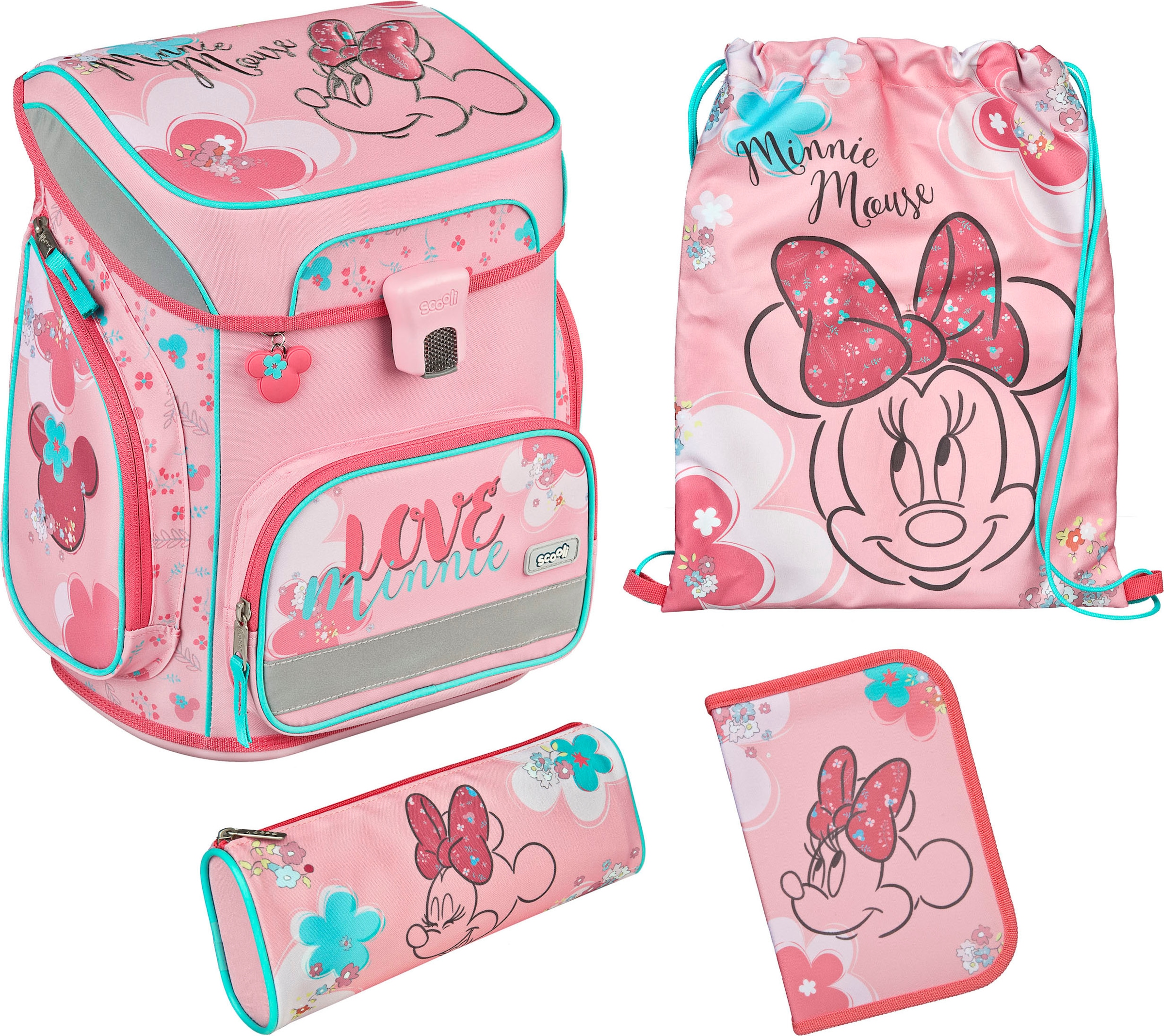 Schulranzen »EasyFit, Minnie Mouse«, Reflektoren