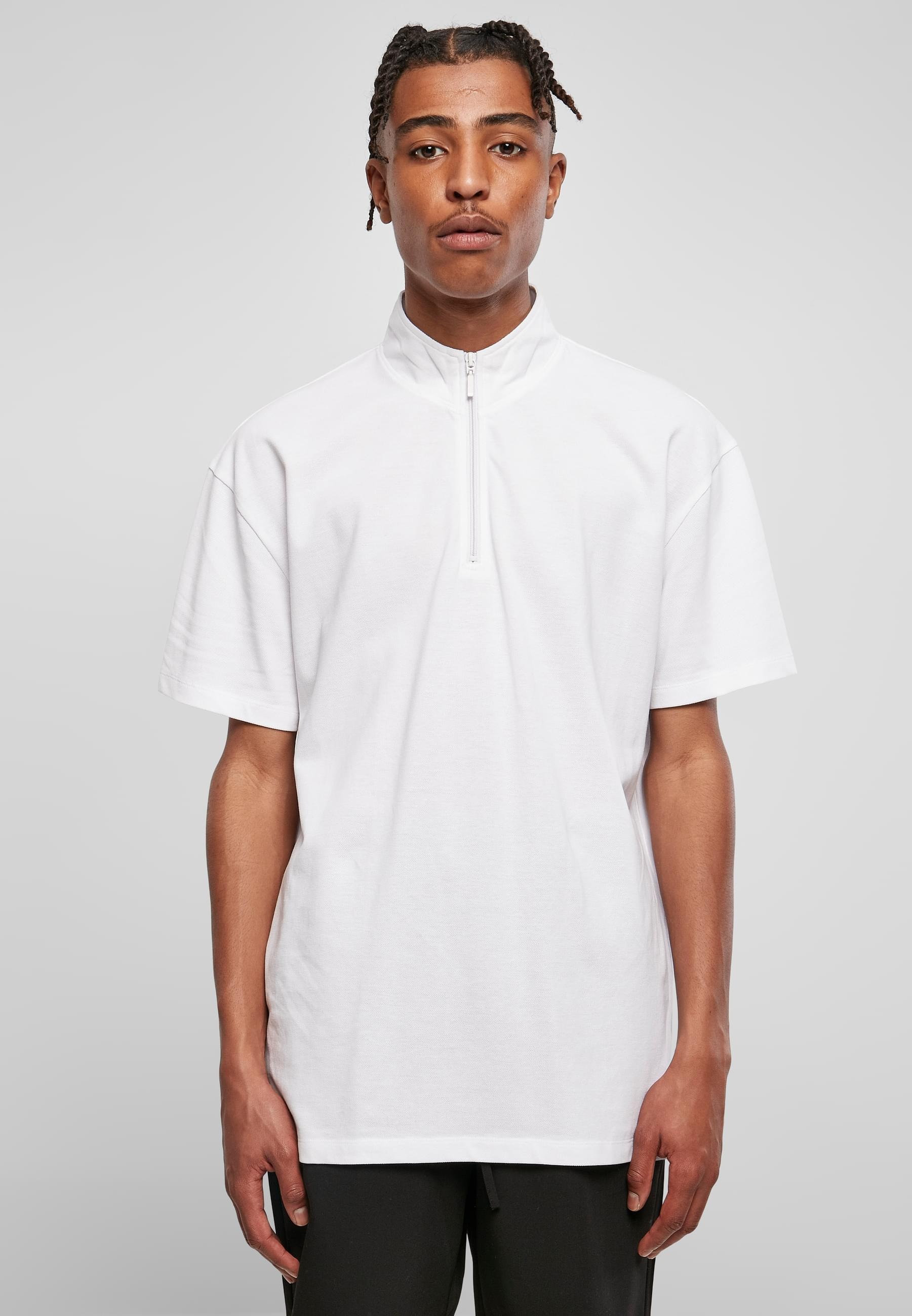 URBAN CLASSICS T-Shirt »Urban Classics Herren Boxy Zip Pique Tee«, (1 tlg.)