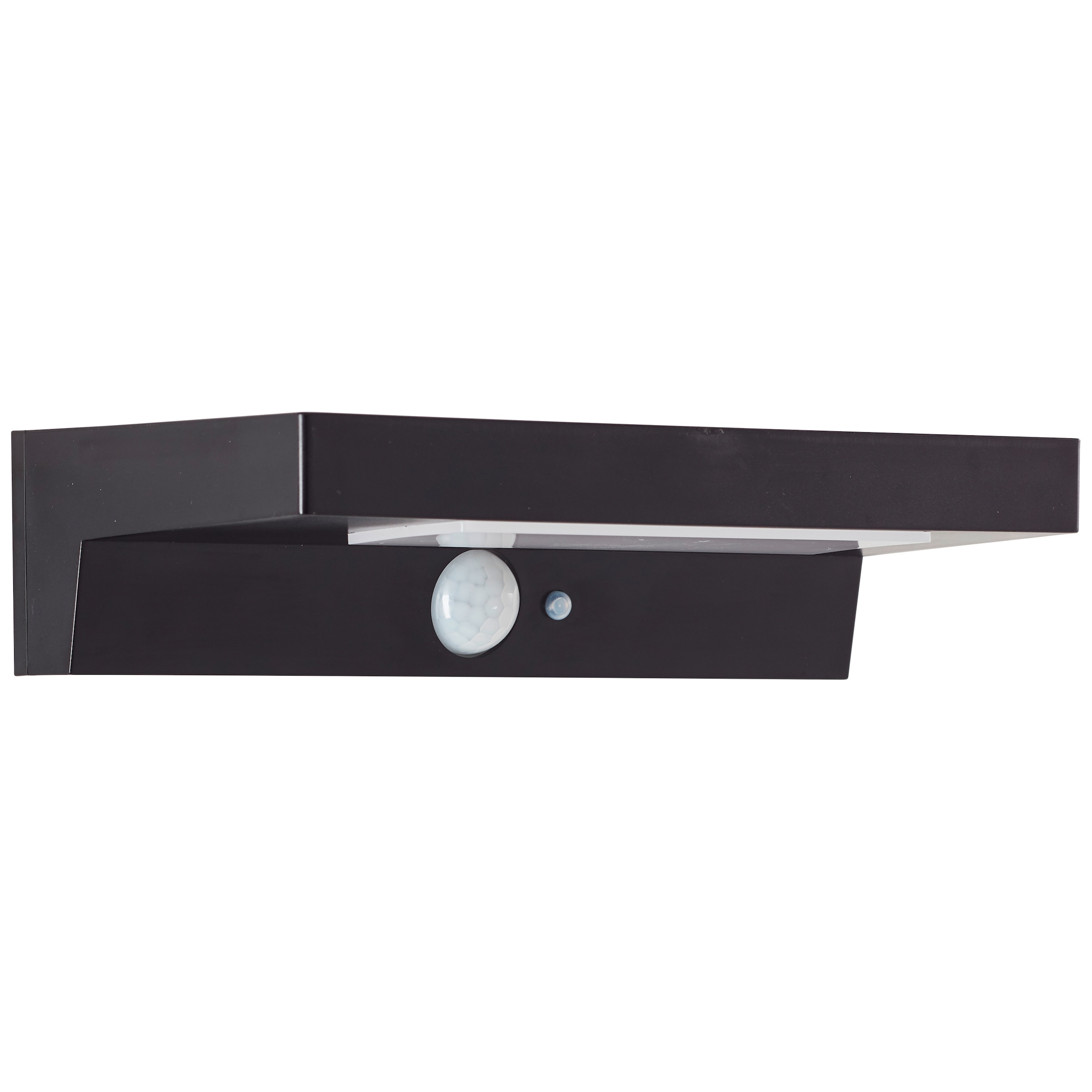 Brilliant LED Außen-Wandleuchte "Barker" 1 Stk. Neutralweiß LED Außenwandleuchte, Solar, 21 cm, 430 lm, 4000 K, schwarz