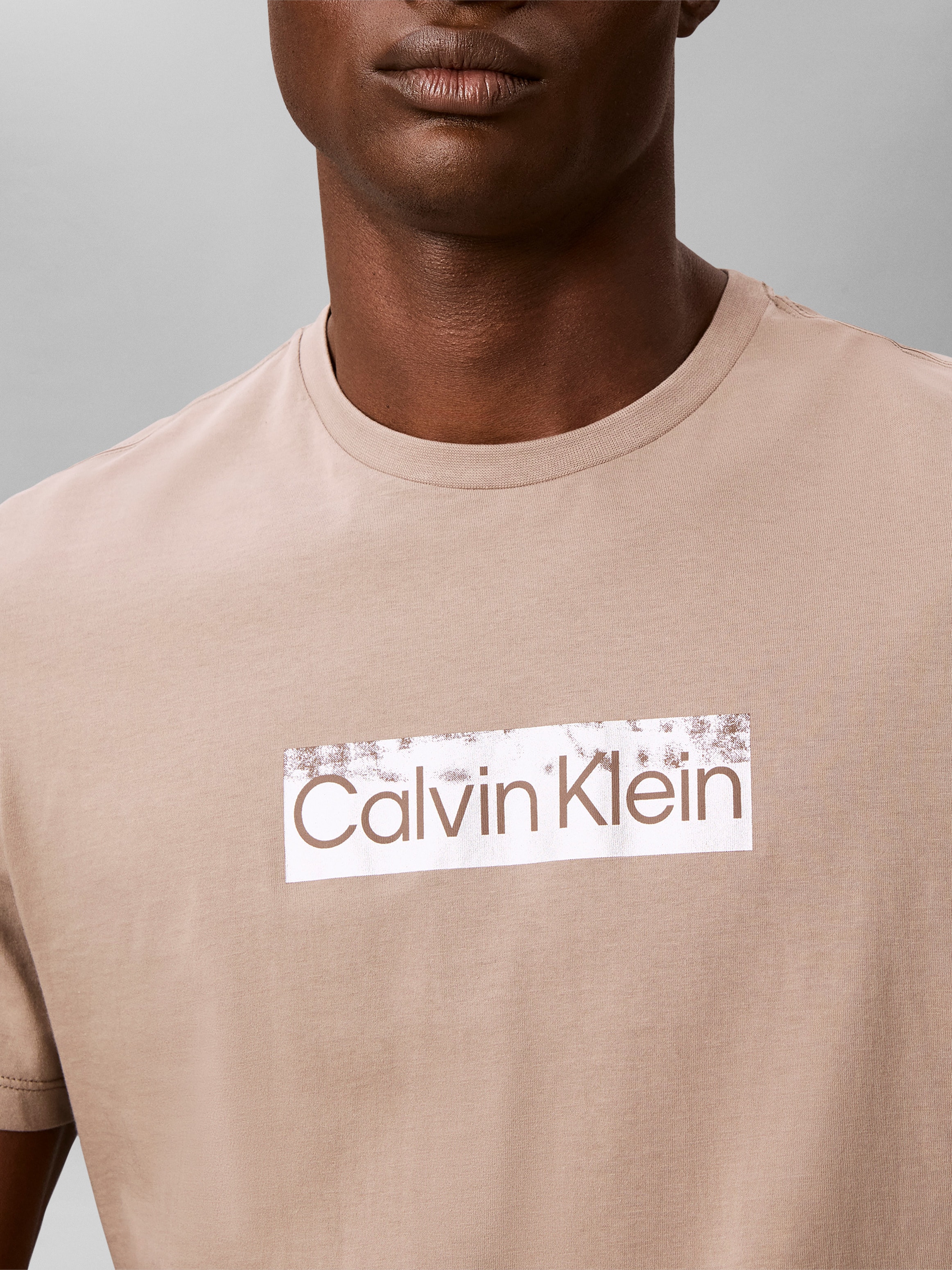 Calvin Klein T-Shirt Reine Baumwolle, Regular Fit, Glanzdruck