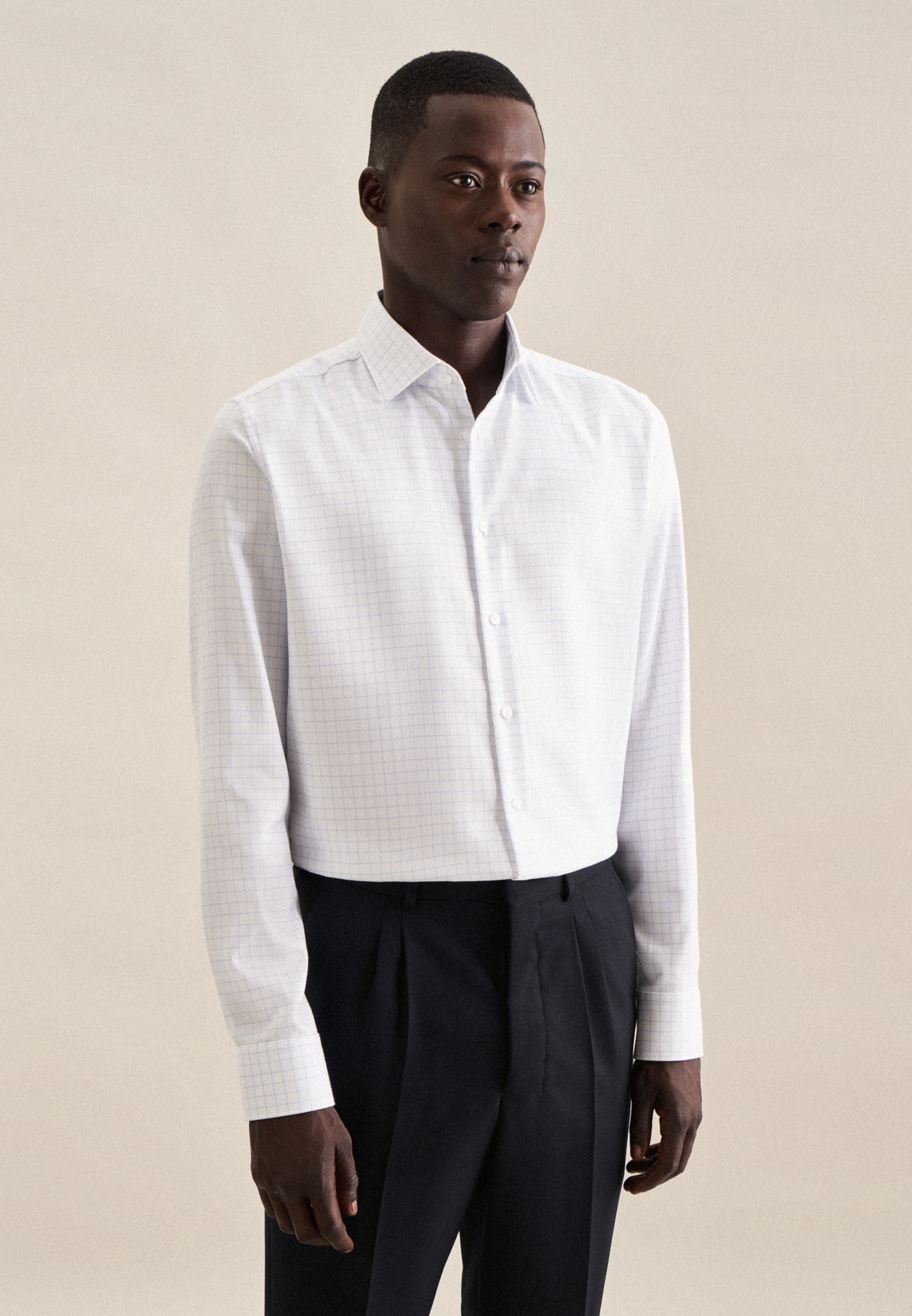 seidensticker Businesshemd "Shaped" Shaped 1/1 Kentkragen Karo günstig online kaufen