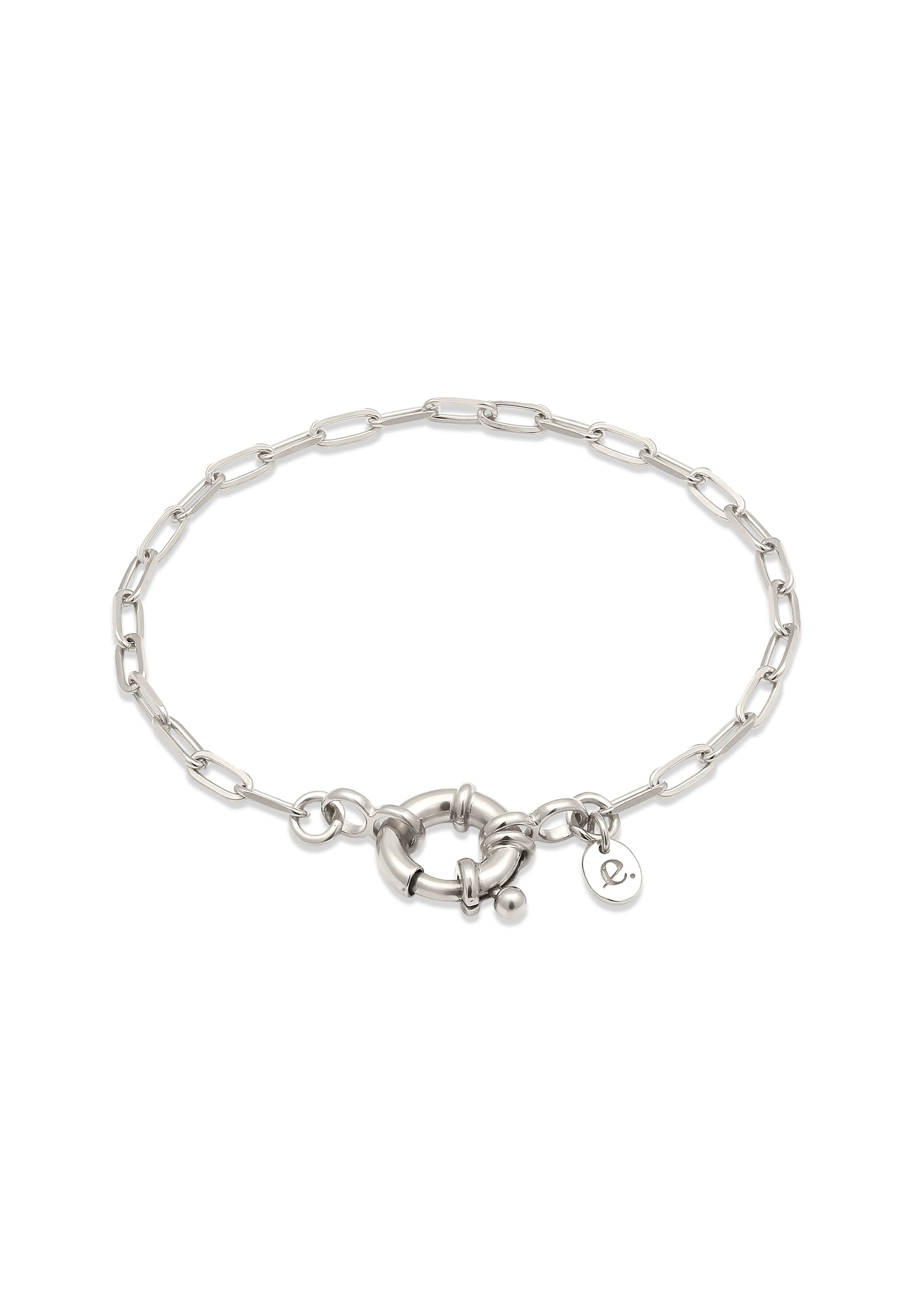ELLI PREMIUM Damen Armkette "Armband Gliederkette Federring Modern 925 Sterling Silber", 17, Silber 925 (Sterlingsilber), silber, Silber 925
