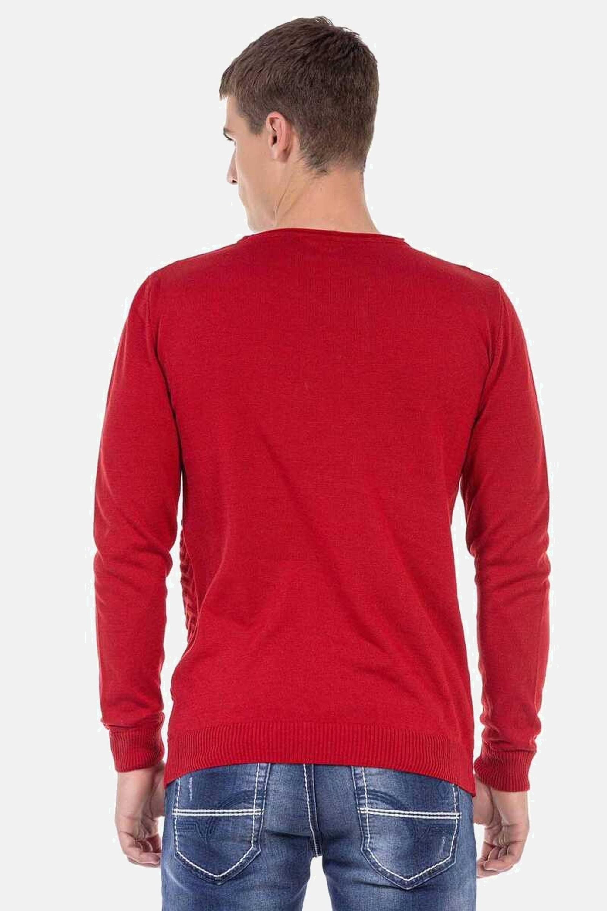Cipo & Baxx Rundhalspullover "Pullover", (1 tlg.), mit Zopfmuster, CP240 günstig online kaufen