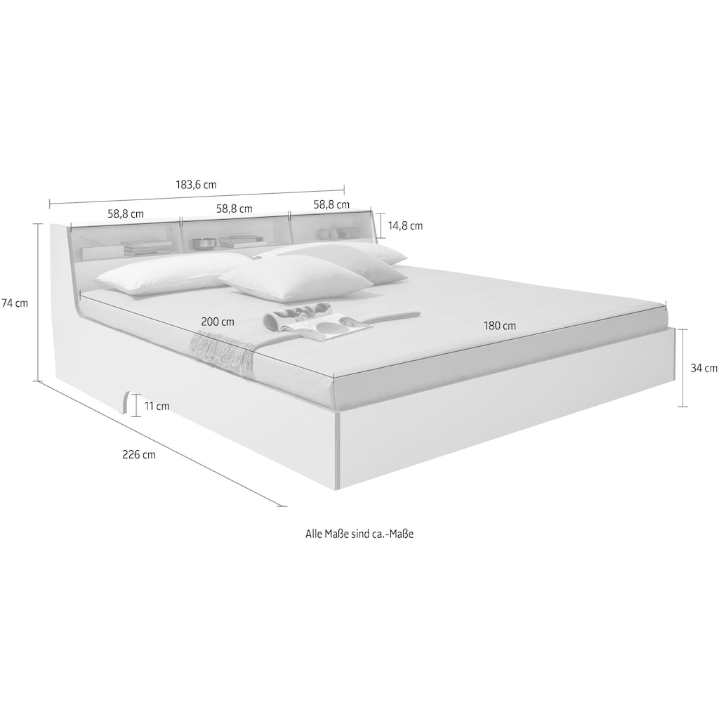 Müller SMALL LIVING Bett »Slope«, in 3 Breiten, ausgezeichnet mit dem German Design Award - Special 2017