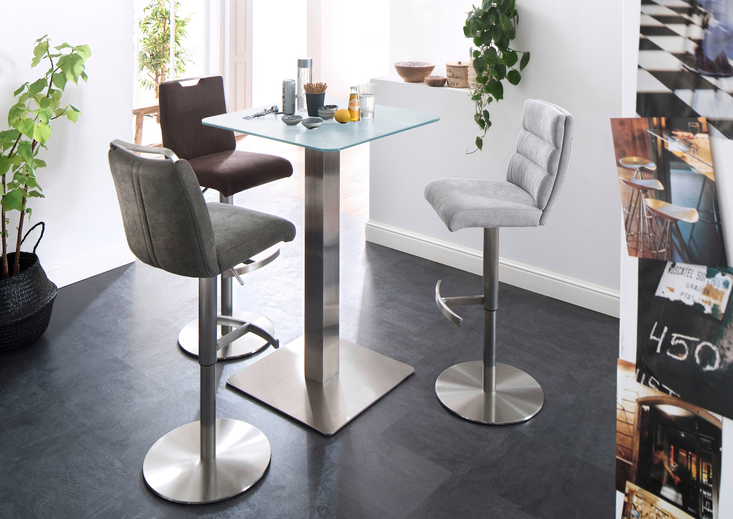 MCA furniture Bistrostuhl »GIULIA Barstuhl Tresenstuhl Tresenhocker«, Barhocker,Bistrohocker,Barstuhl,drehbar,Sitzhöhe 53-78cm,mit Lehne