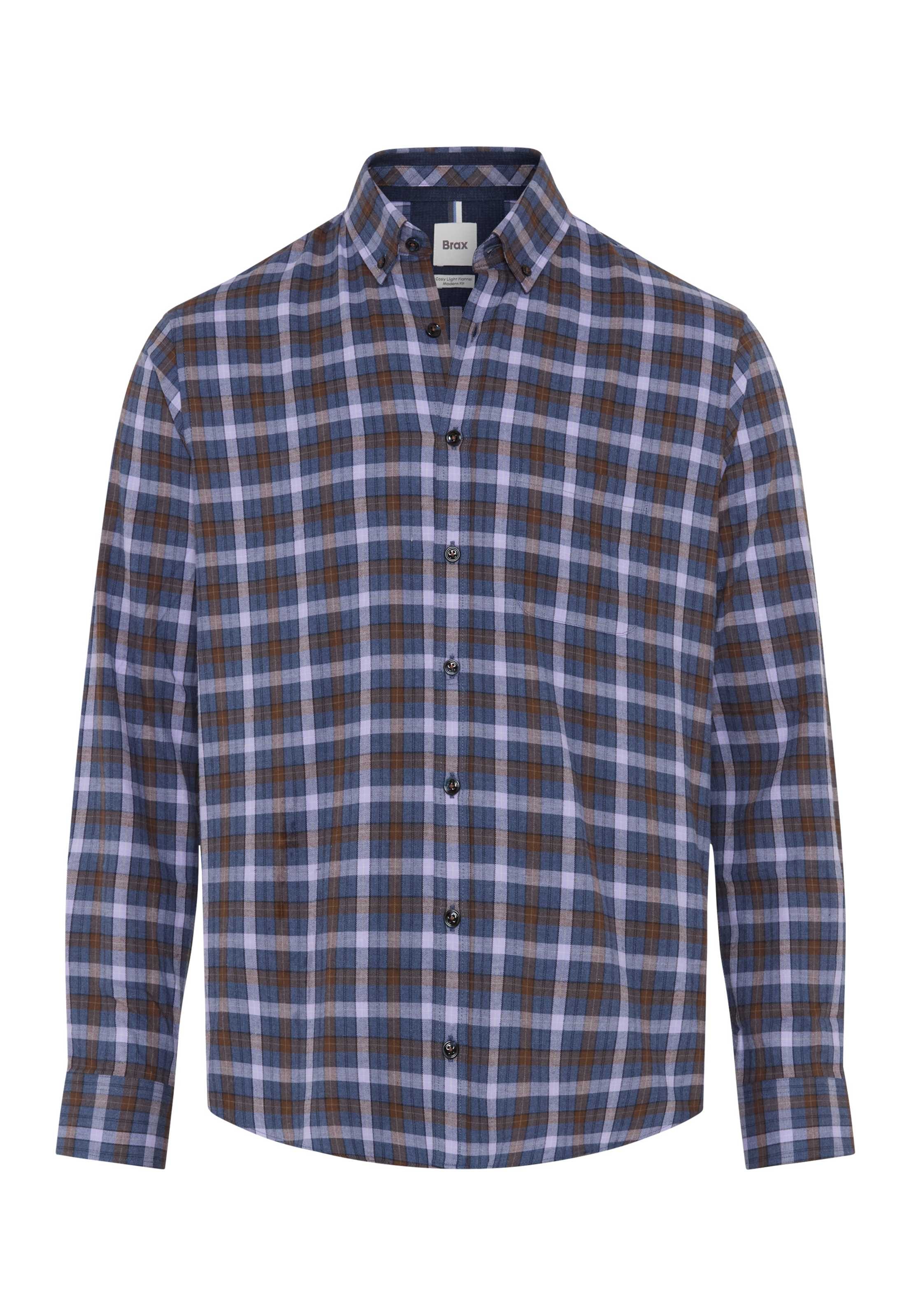 Brax Businesshemd »Style DANIEL« Flanell: Karohemd aus reiner Baumwolle