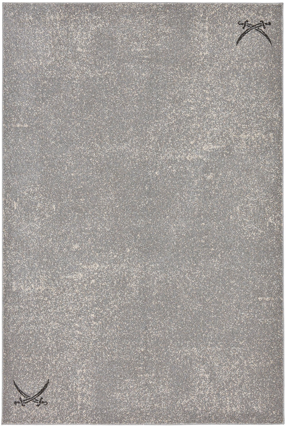 Sansibar Teppich »Heide SA-036« rechteckig 10 mm Höhe modernes Design, Motiv, gekreuzte Säbel, Wohnzimmer
