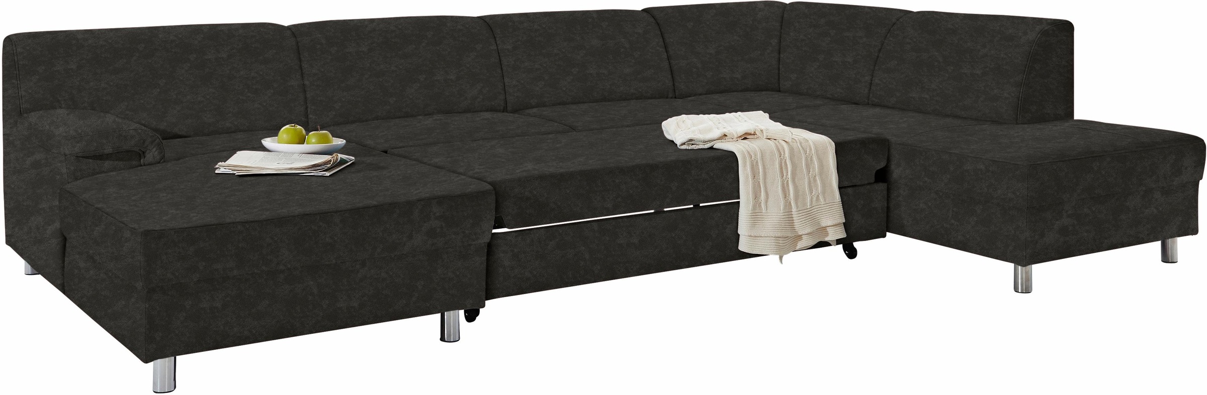 Home affaire Wohnlandschaft "Jamie, zeitloses Design, fester Sitzkomfort, v günstig online kaufen