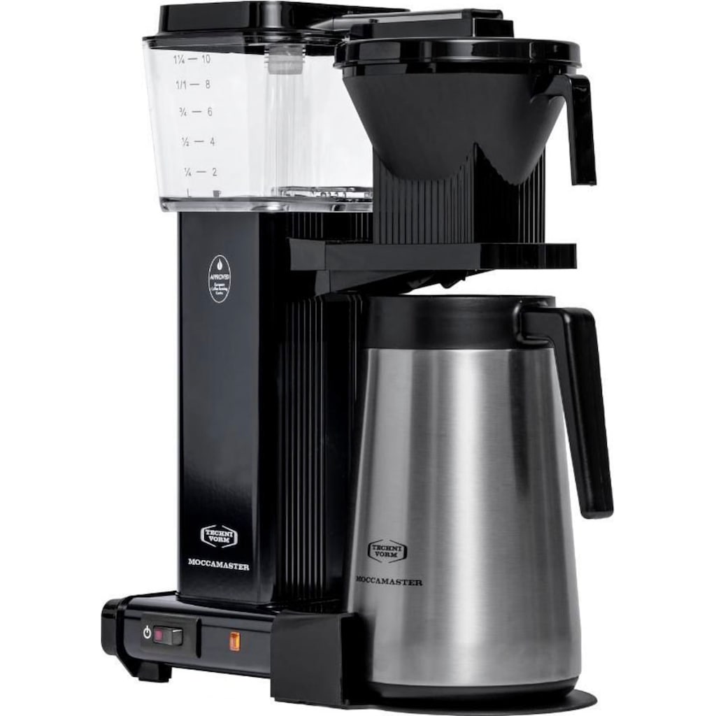 Moccamaster Filterkaffeemaschine »mit Thermoskanne KBGT 741 black«, 1,25 l Kaffeekanne, Papierfilter, 1x4