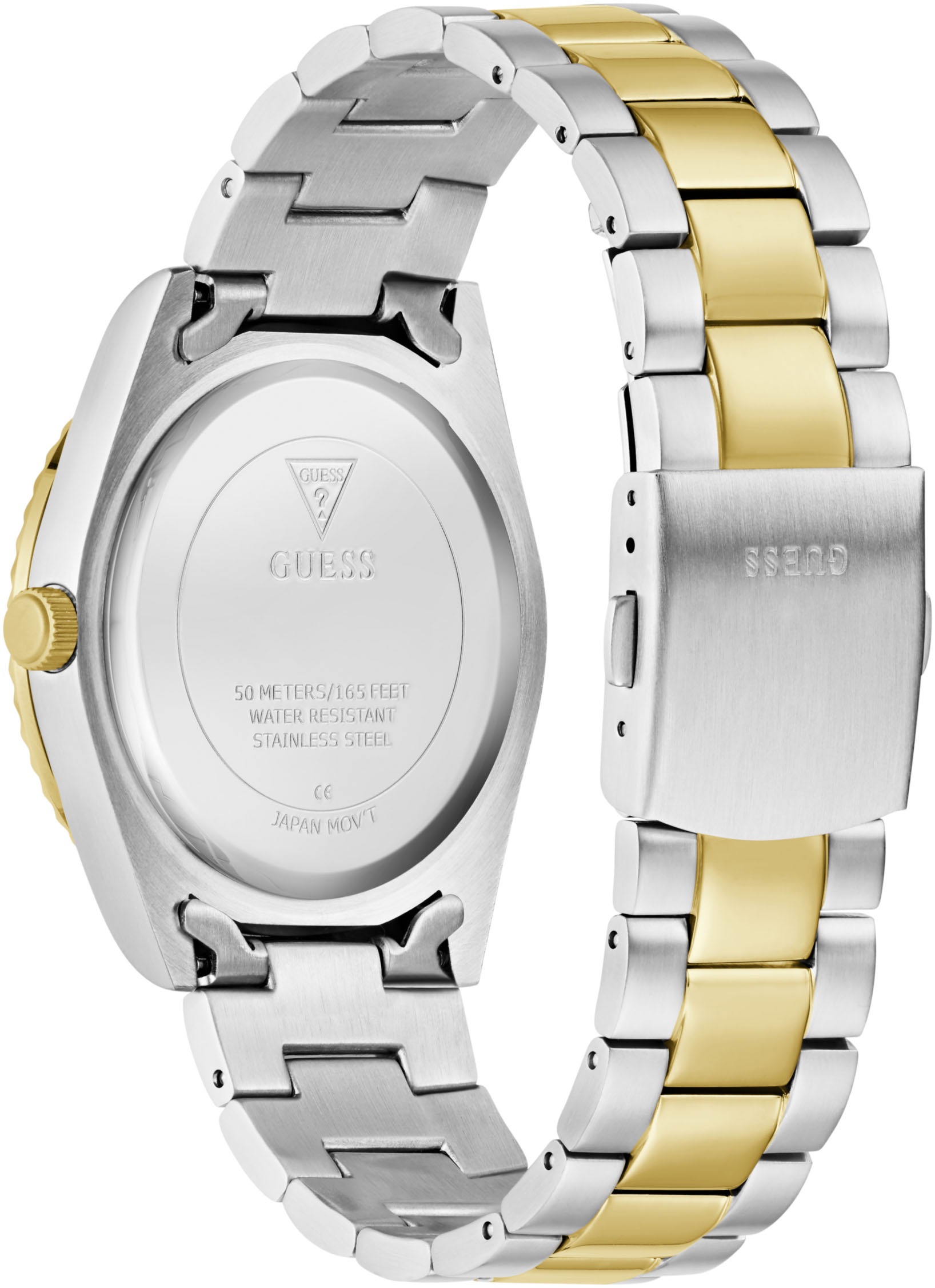 Guess Quarzuhr »CONNOISSEUR«, Armbanduhr, Herrenuhr, Edelstahlarmband, analog