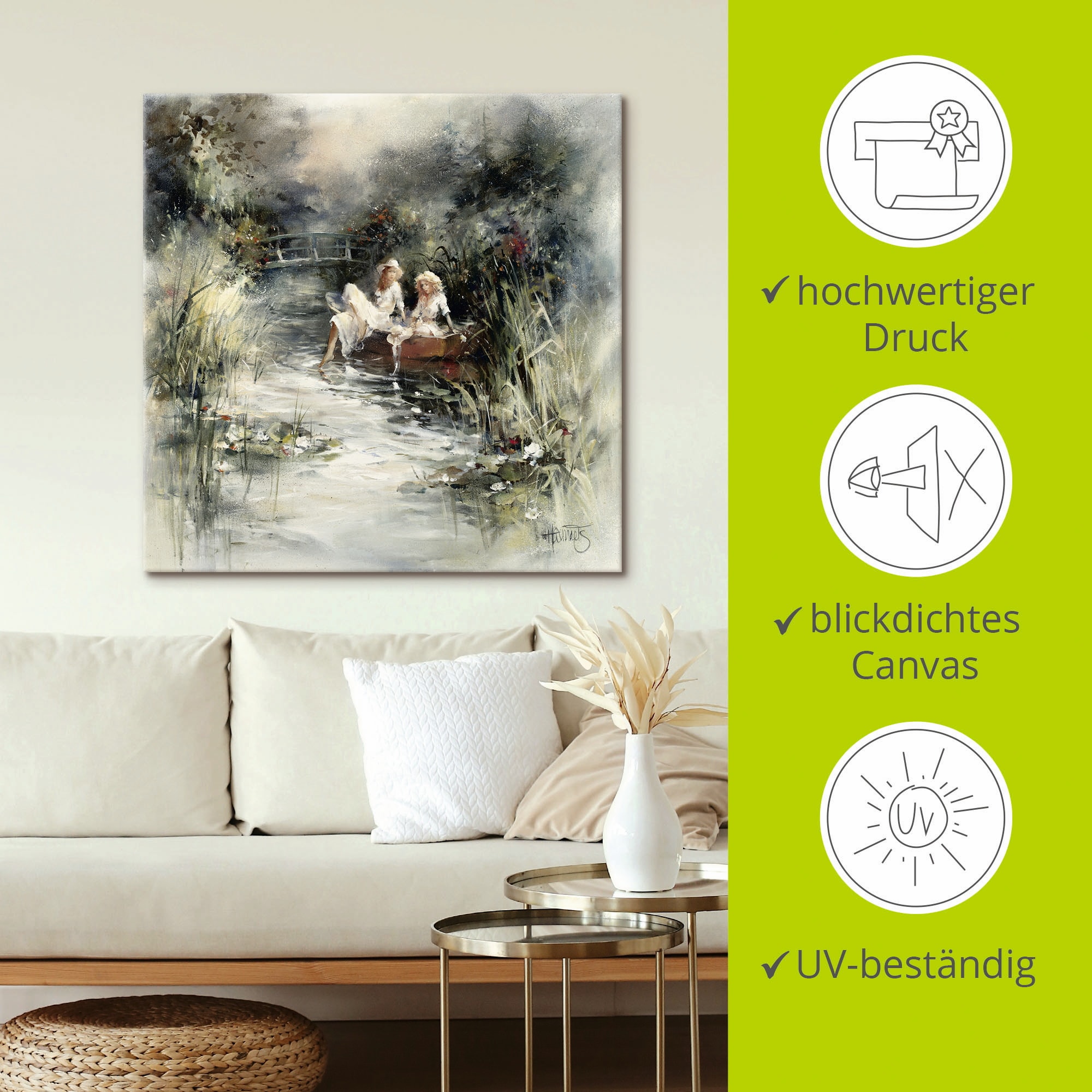 Artland Wandbild »Frühlingsschein«, Frau, (1 St.), als Leinwandbild, Poster, Wandaufkleber in verschied. Größen