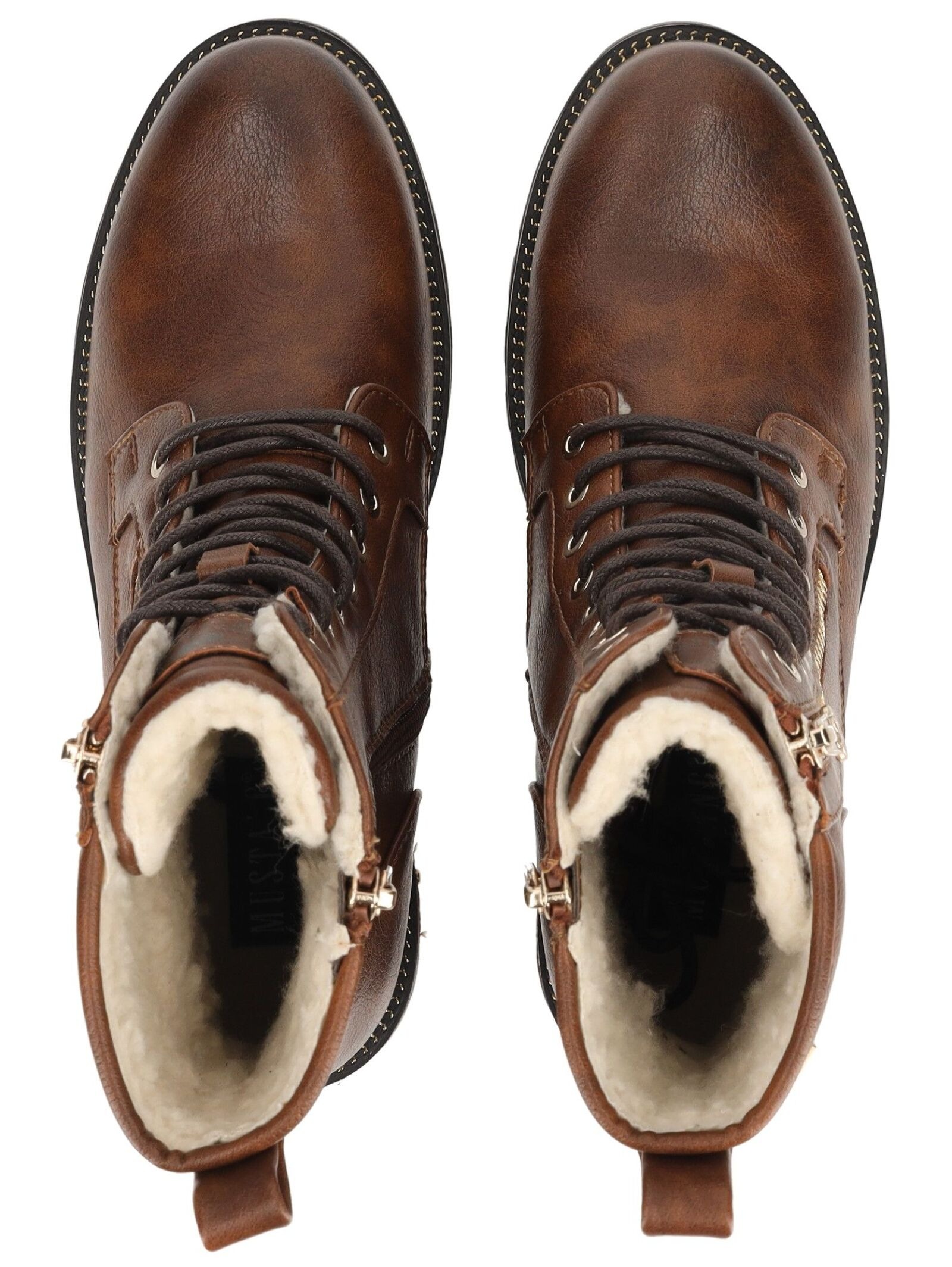 Mustang Shoes Schnürstiefelette »Mustang Shoes Stiefelette Lederimitat«