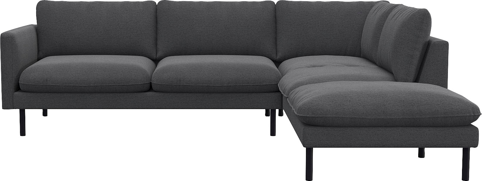 FLEXLUX Ecksofa "Bolzano Designsofa, bequem durch Kaltschaum im Sitz, L-Form" lose Sitz -& Rückenkissen, hohe Füße