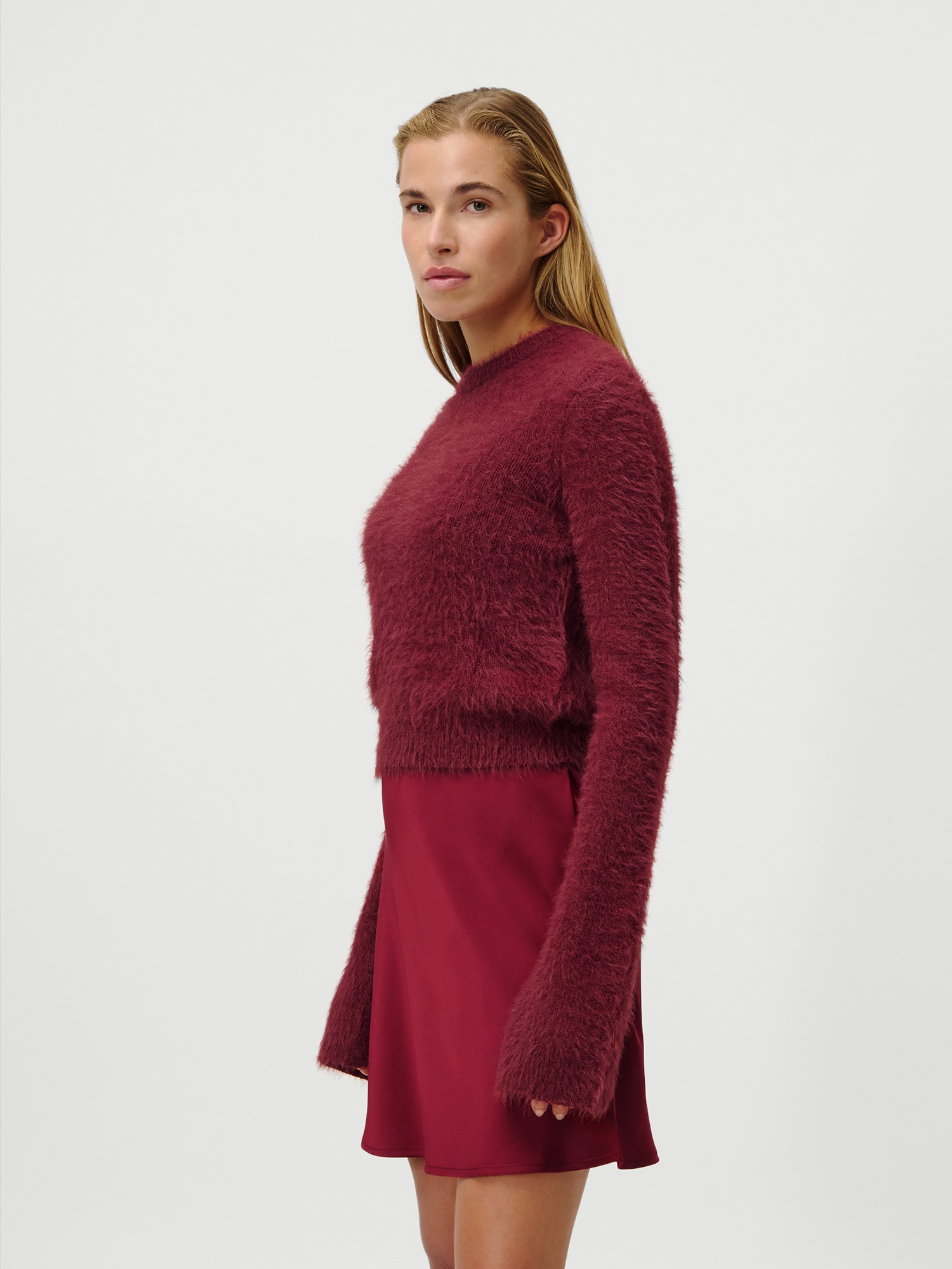 Thumbnail - LeGer Rundhalspullover "Sharon, LeGer by Lena Gercke" aus Flauschgarn, Schlitz am Ärmel