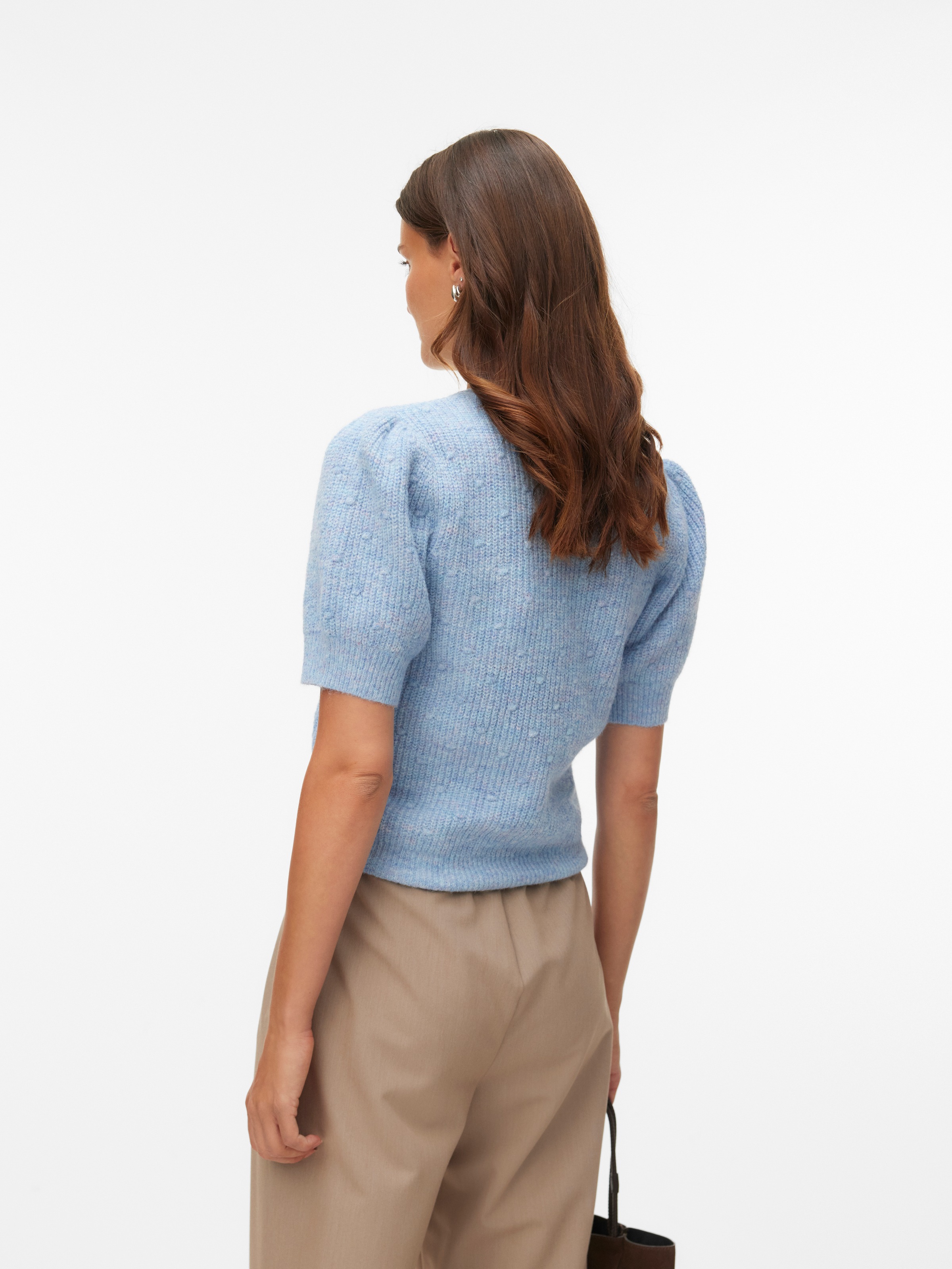 Vero Moda Strickpullover "VMGENIUS 2/4 O-NECK SHORT PULLOVER BOO" mit zarte günstig online kaufen