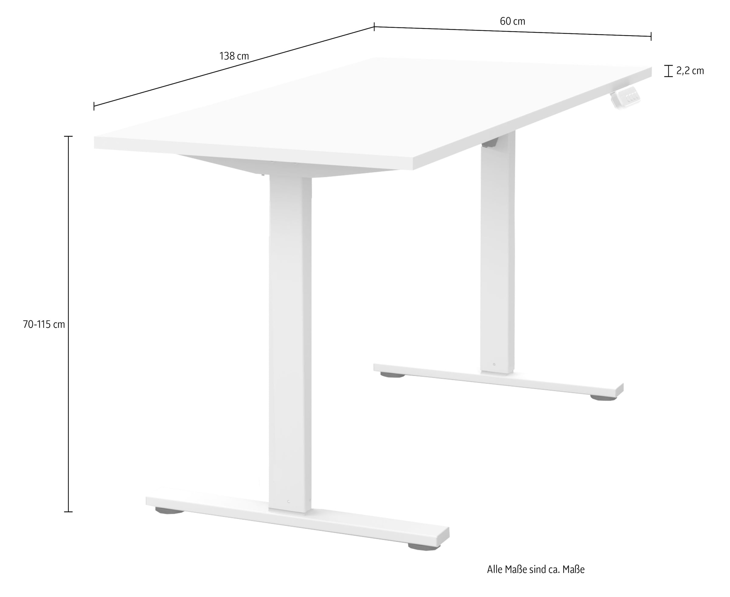 Schildmeyer Schreibtisch »Torge, höhenverstellbarer Schreibtisch, elektrisch« 2 Stk. tlg. Made in Germany