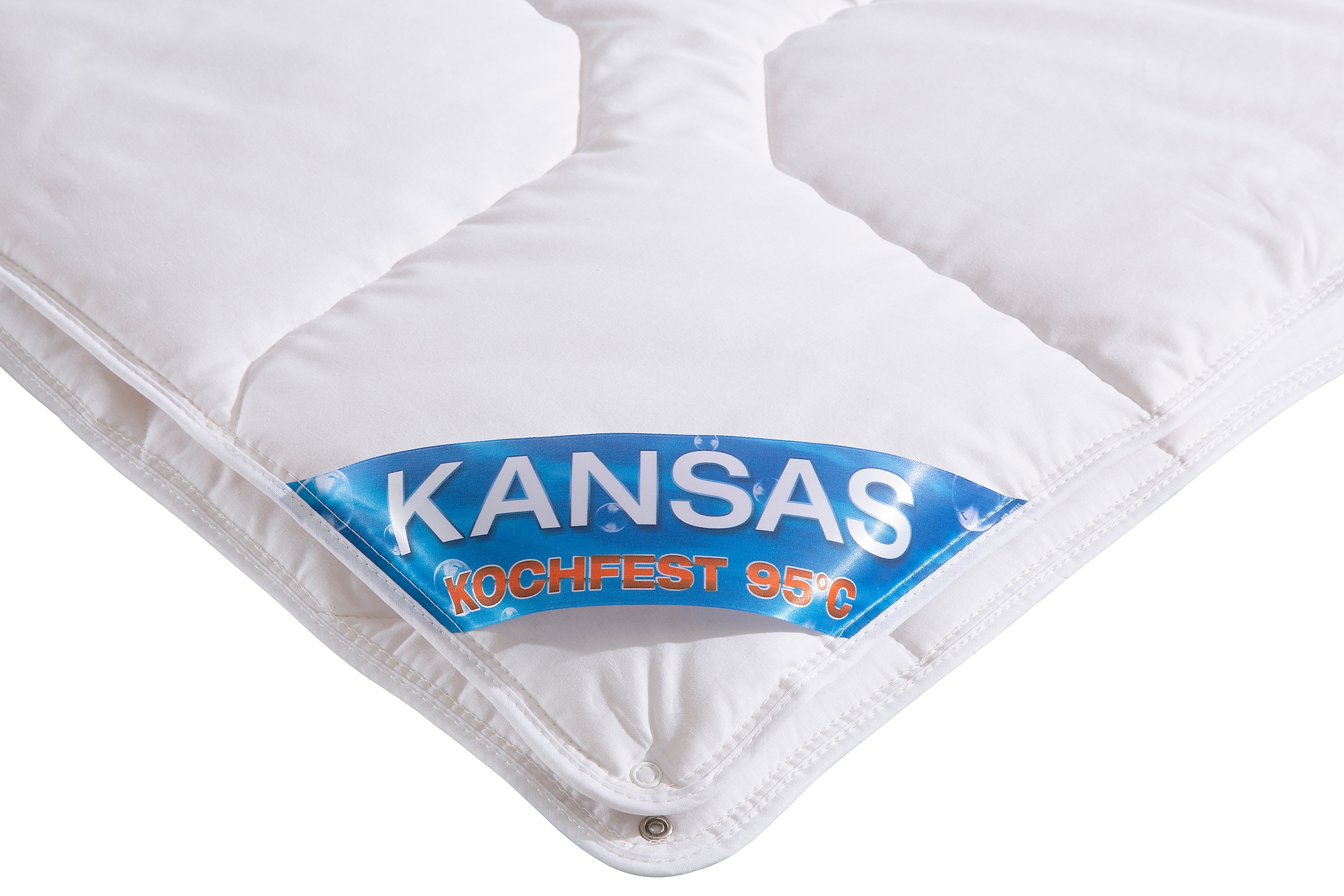 f.a.n. Schlafkomfort Baumwollbettdecke "Kansas, Bettdecken für Sommer und Winter, Decke", 4-Jahreszeiten, Füllung 100% B